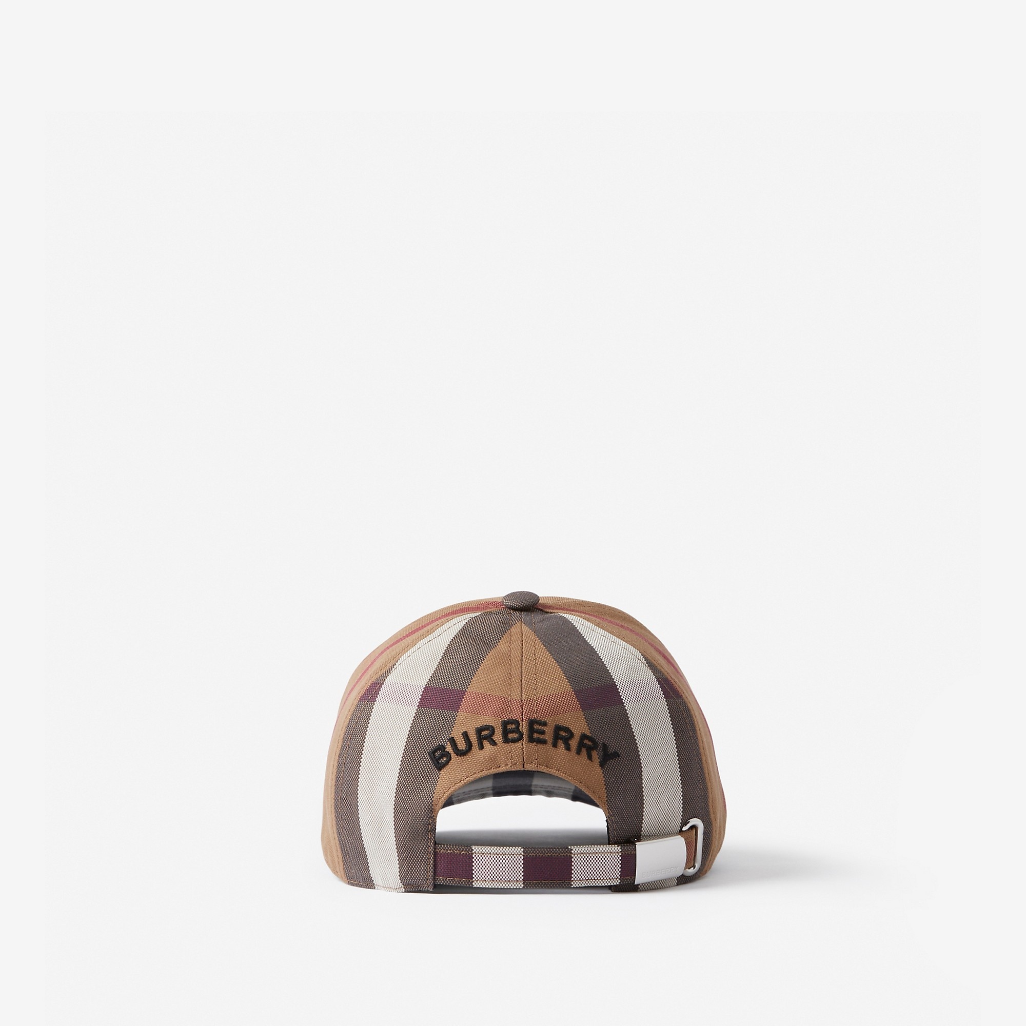 Embroidered Logo Check Cotton Baseball Cap - 5