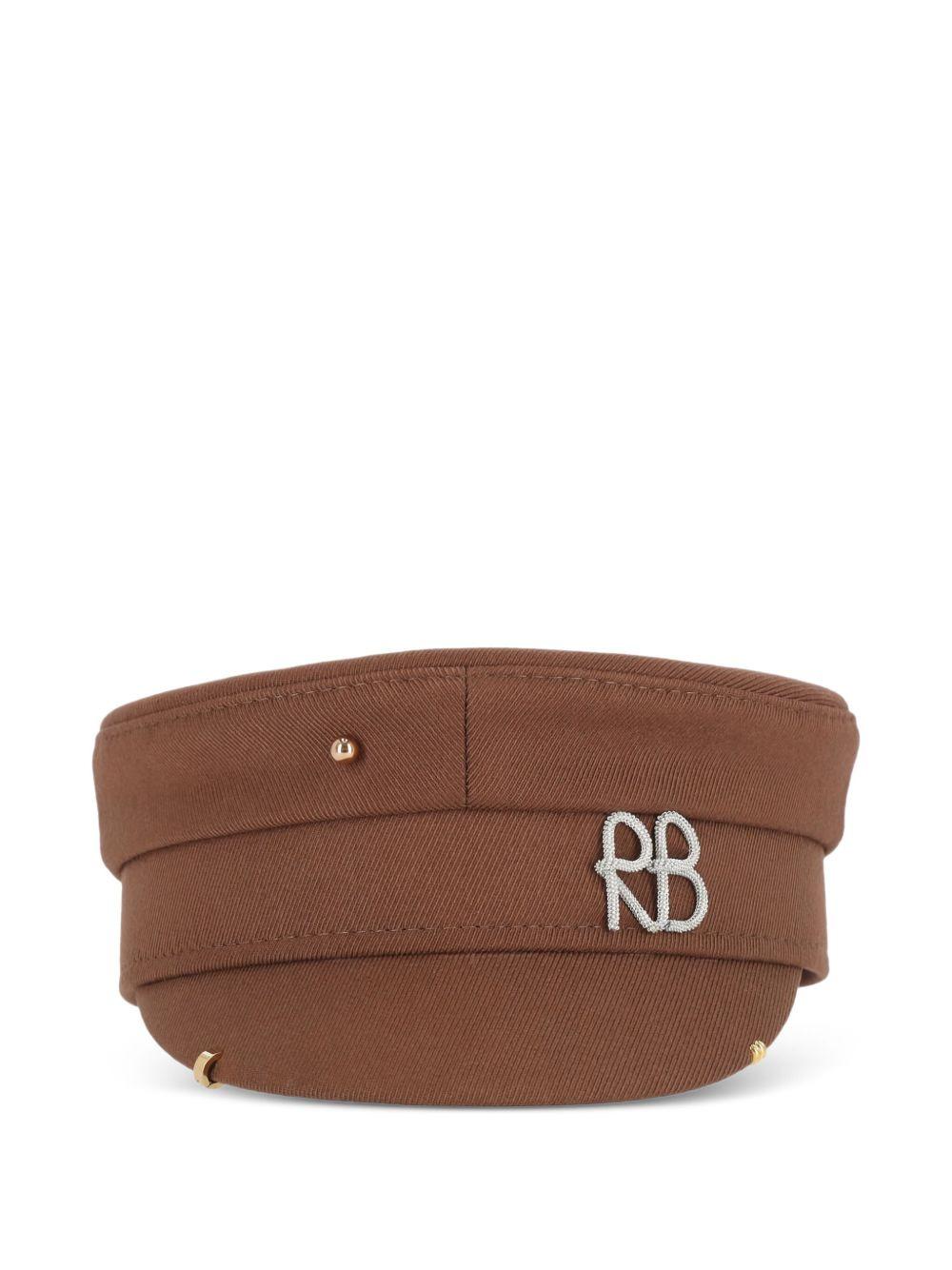 embellished curved sailor cap - 1