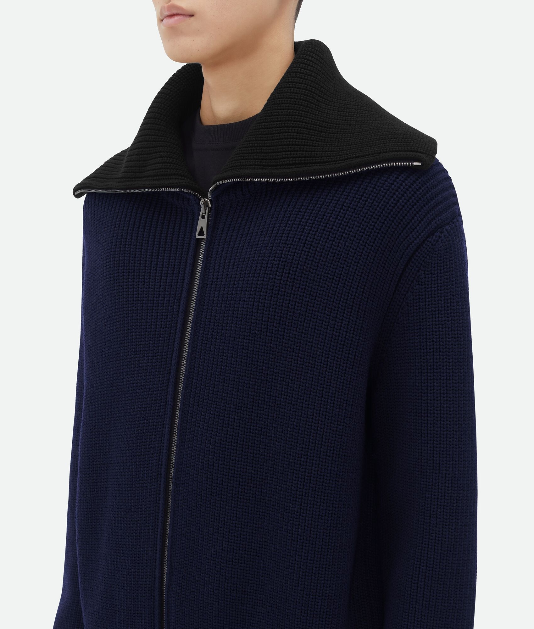 Heavy Wool Ribbed Cardigan - 4