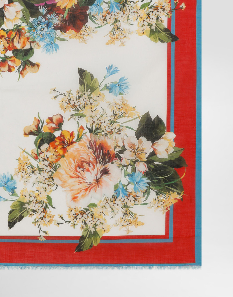Dolce & Gabbana Flower bouquet-print cotton sarong outlook