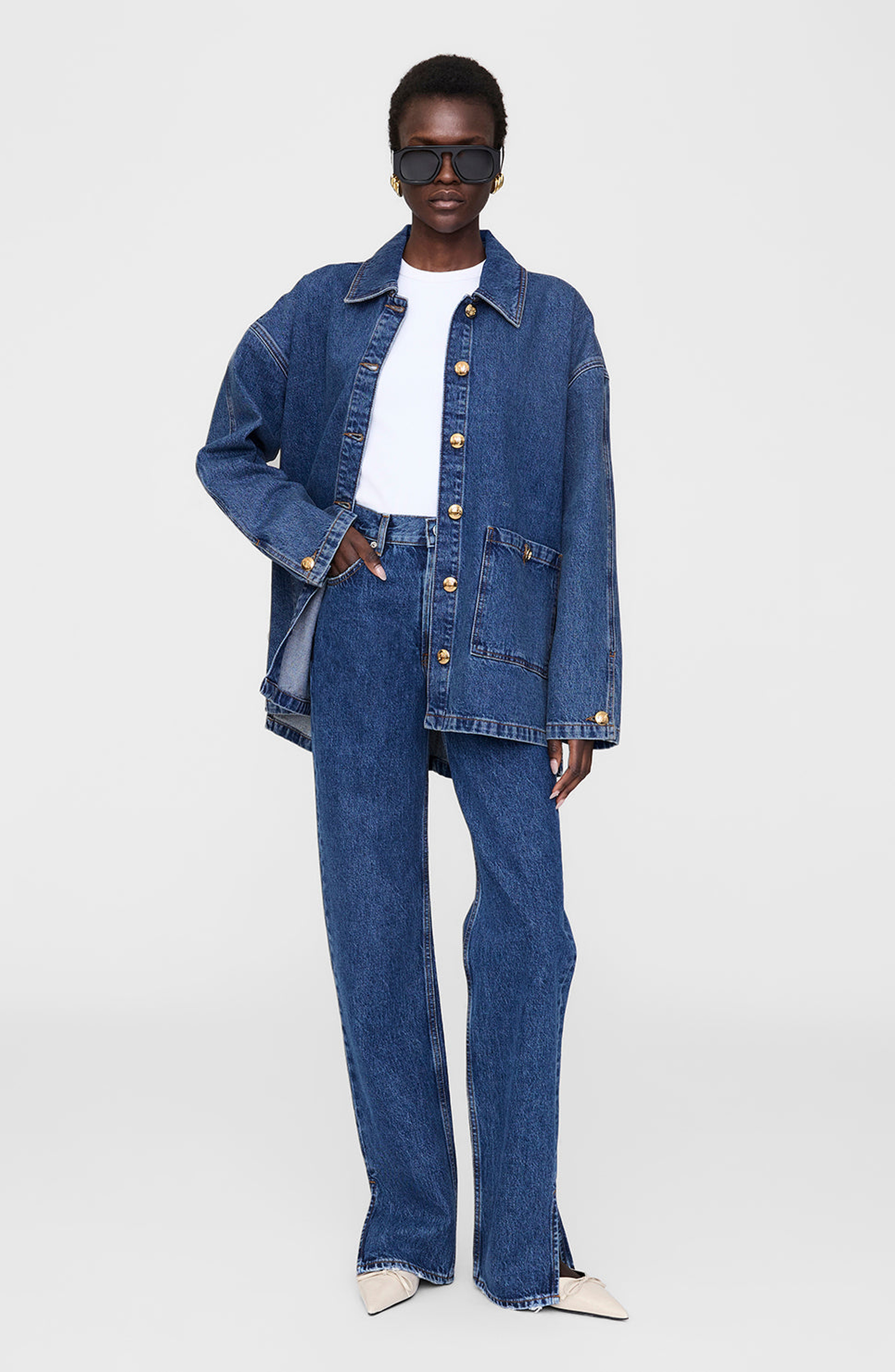ANINE BING Luca Jacket in Clean Indigo Denim at Nordstrom - 5