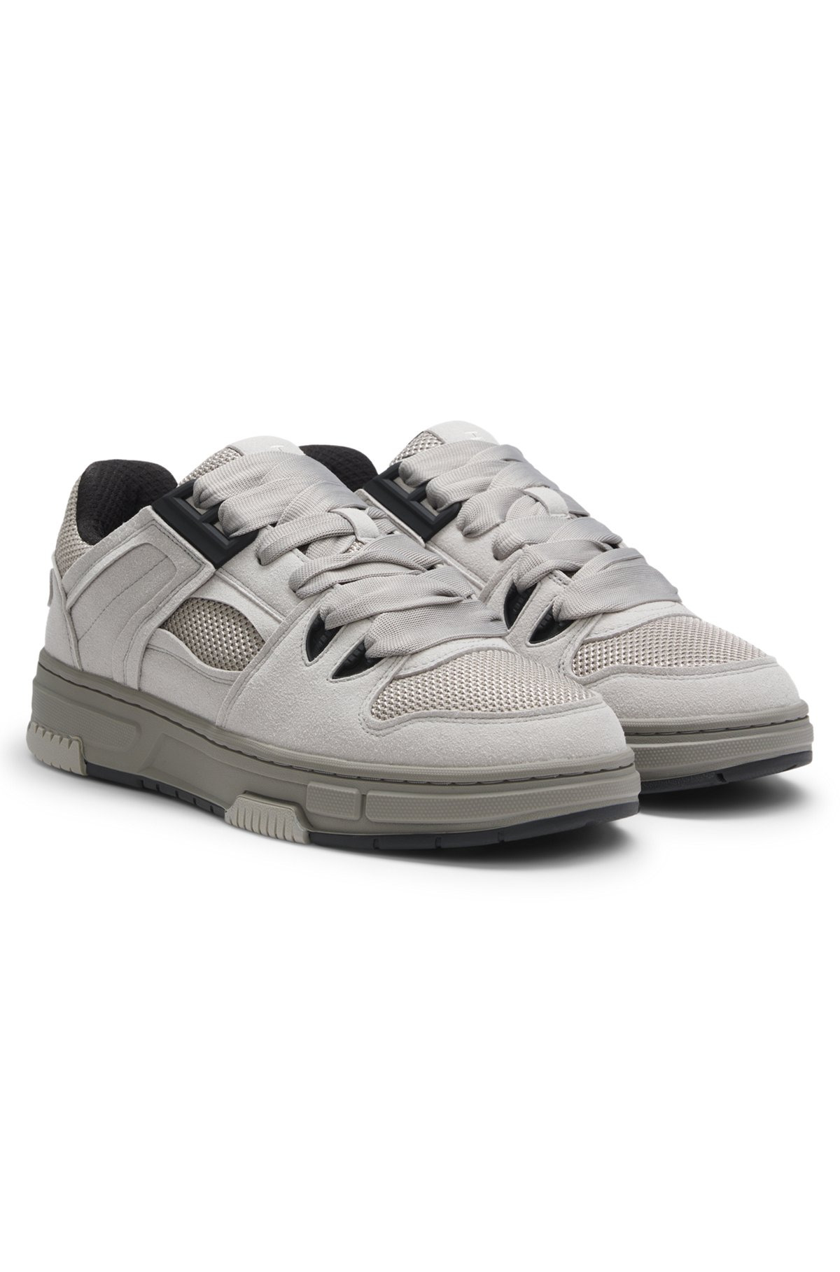 TRAINERS WITH TEXTURED FABRIC AND FAUX SUEDE - 2