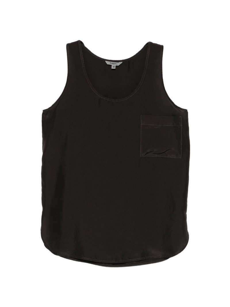 patch-pocket scoop-neck blouse 1