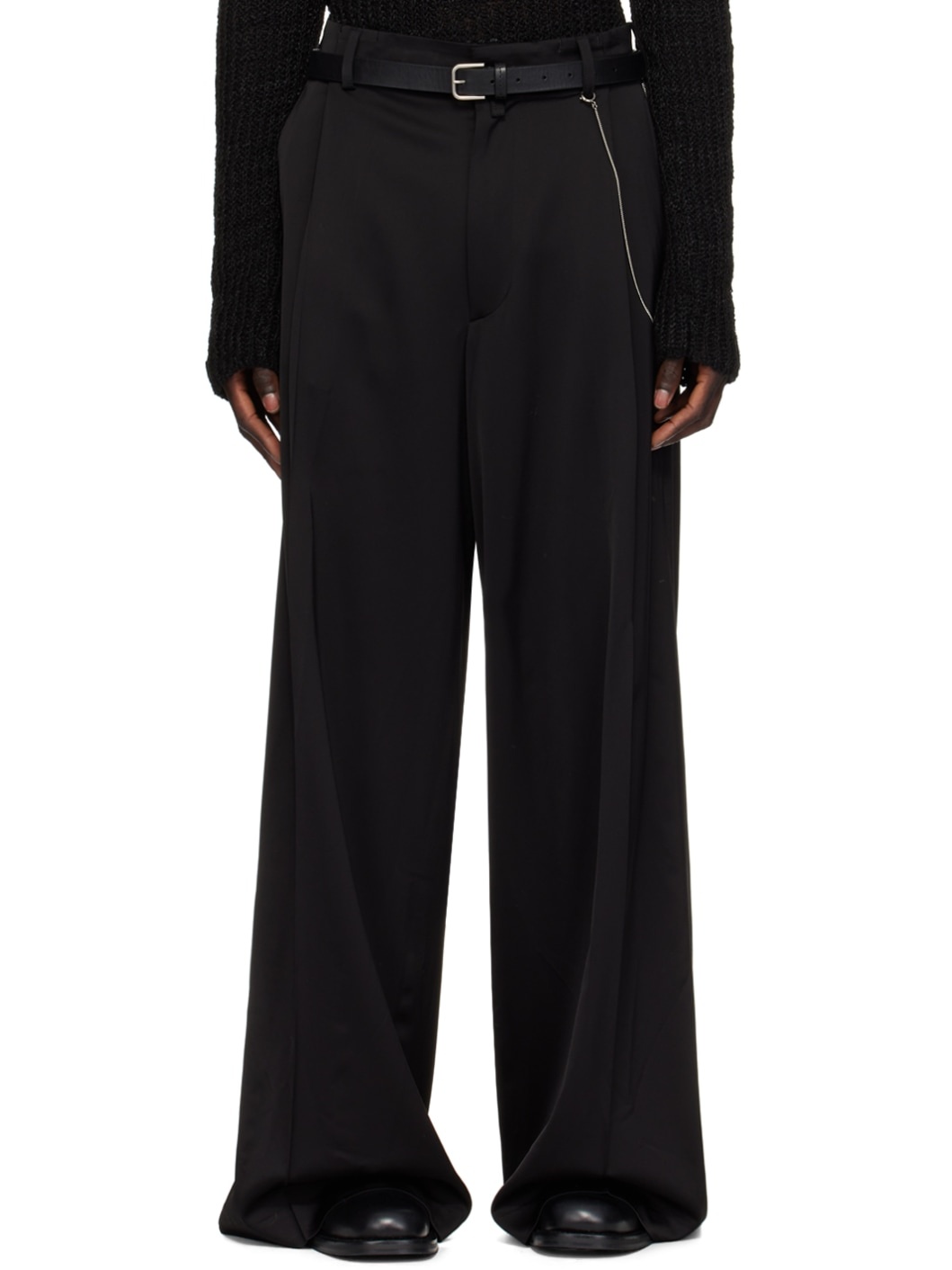 Black Pleated Trousers - 1
