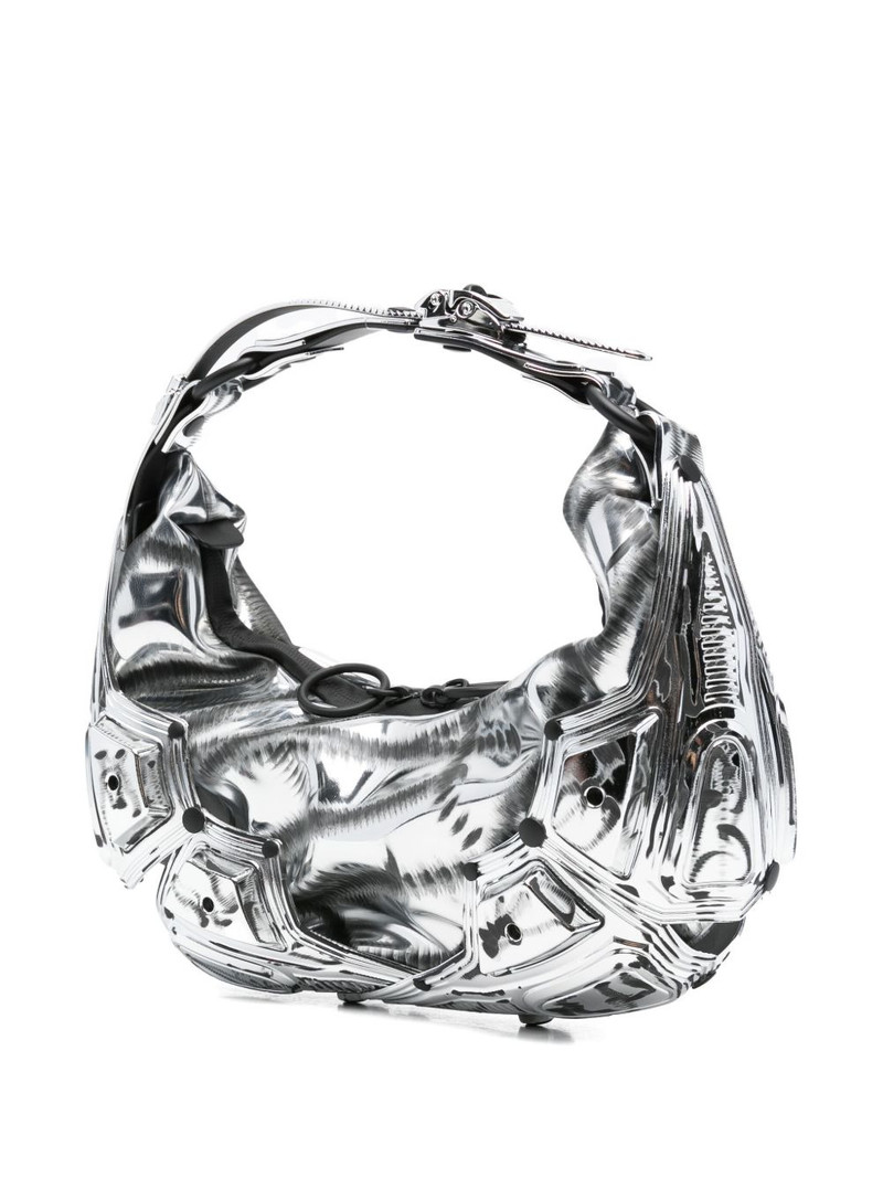 metallic-effect top-zip shoulder bag 3