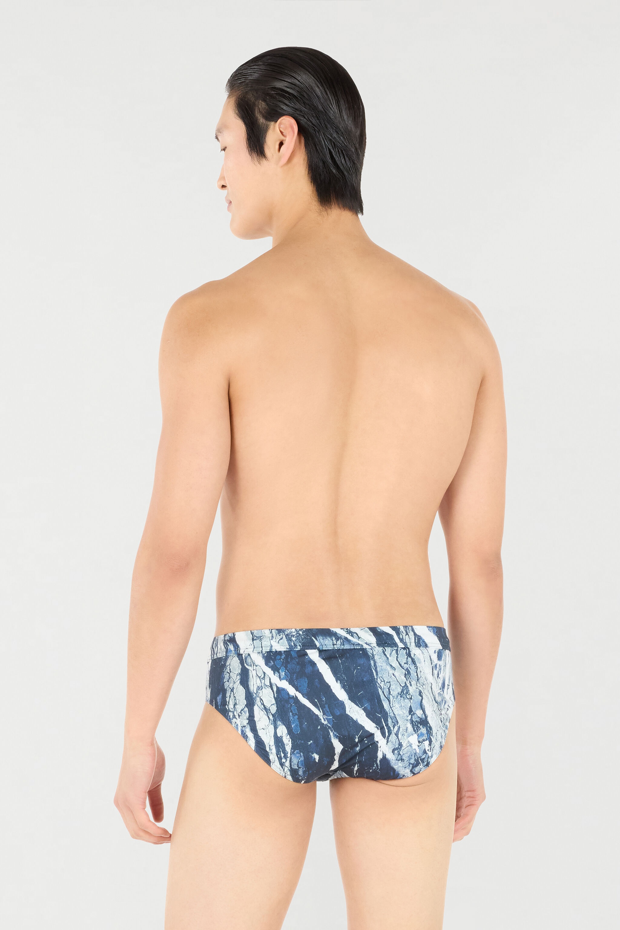 Marble-Print Swim Briefs - 4