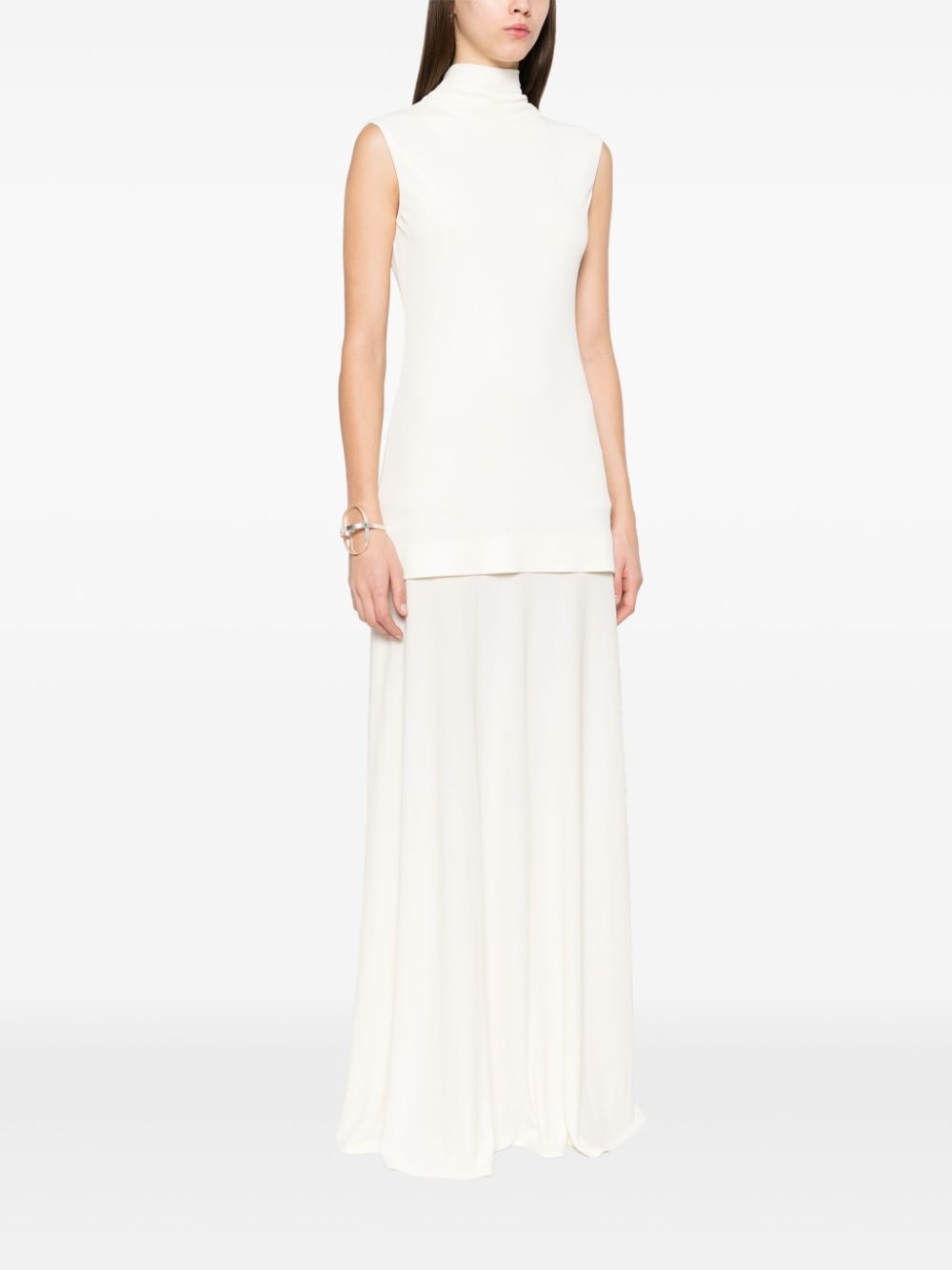 crepe maxi dress - 3
