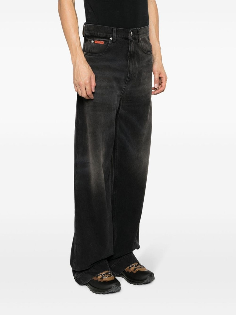 logo-patch wide-leg jeans 4