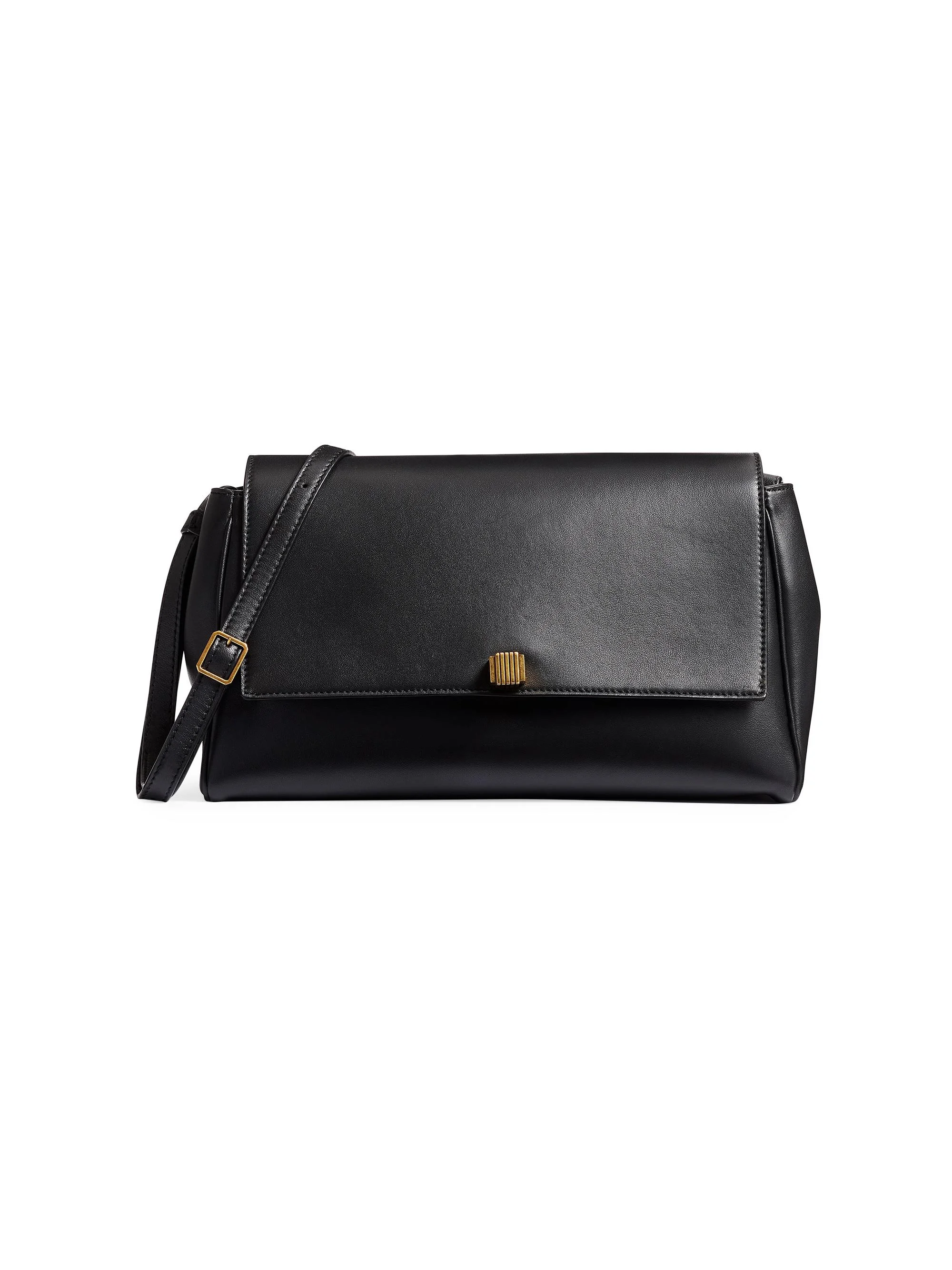 Women's Audrey Leather Crossbody Bag - Black - 1