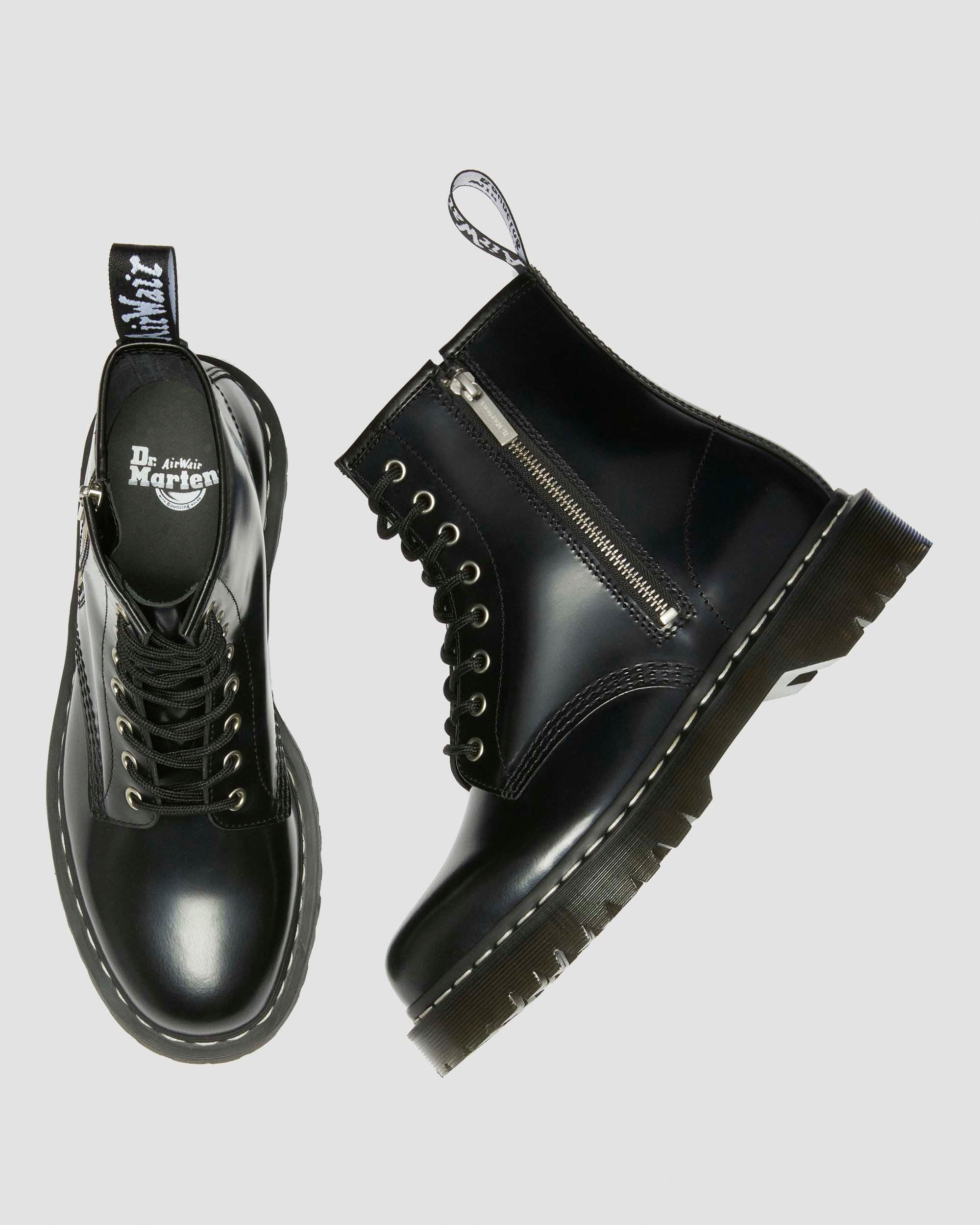 1460 Bex Smooth Leather Lace and Zip Boots - 2