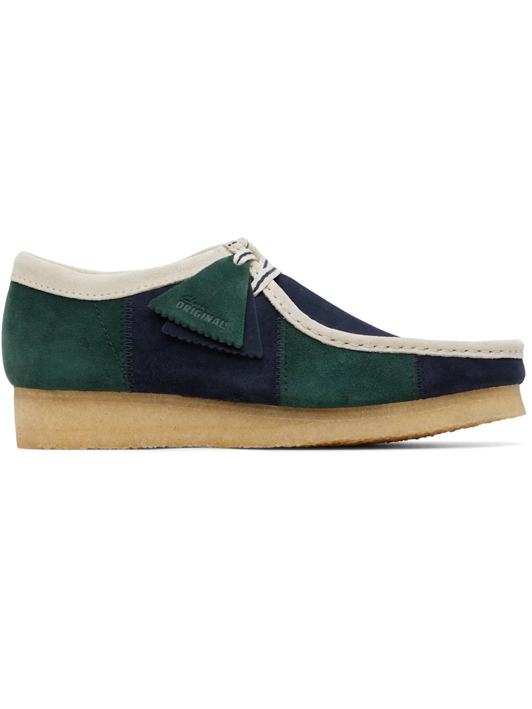 Navy & Green Wallabee Derbys - 1