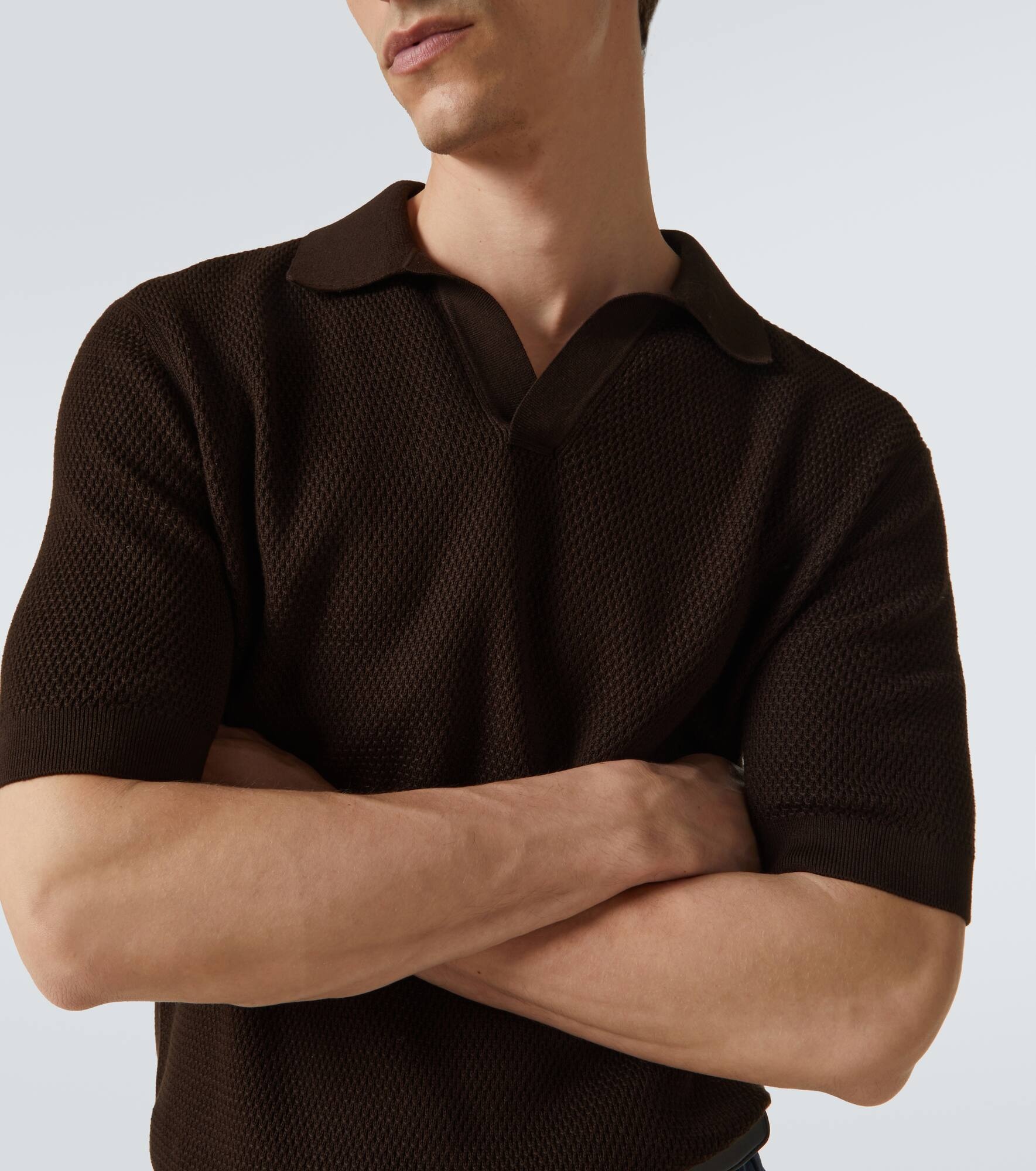 Cotton polo sweater - 5