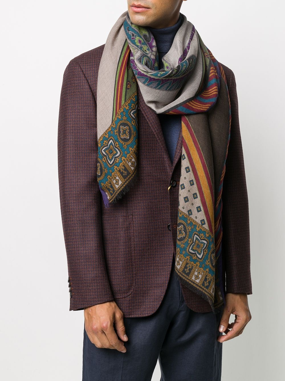 paisley-print scarf - 2