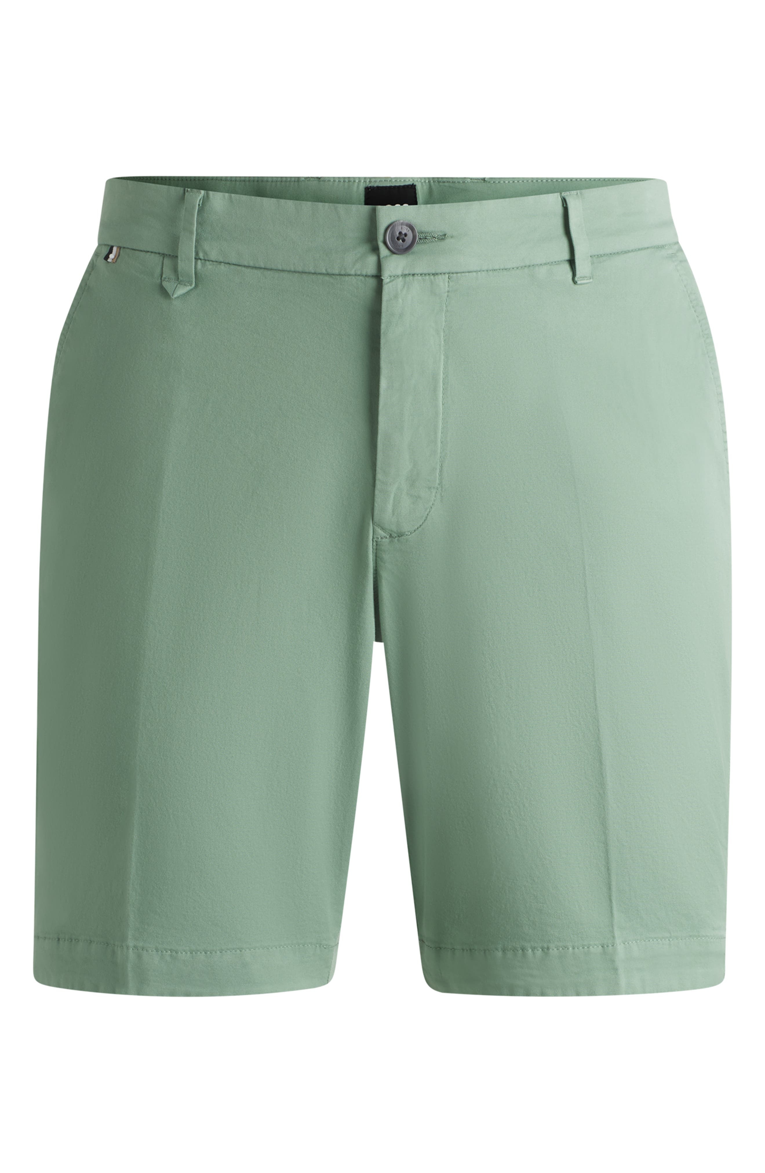 BOSS Slice Stretch Cotton Shorts in Open Green at Nordstrom - 3