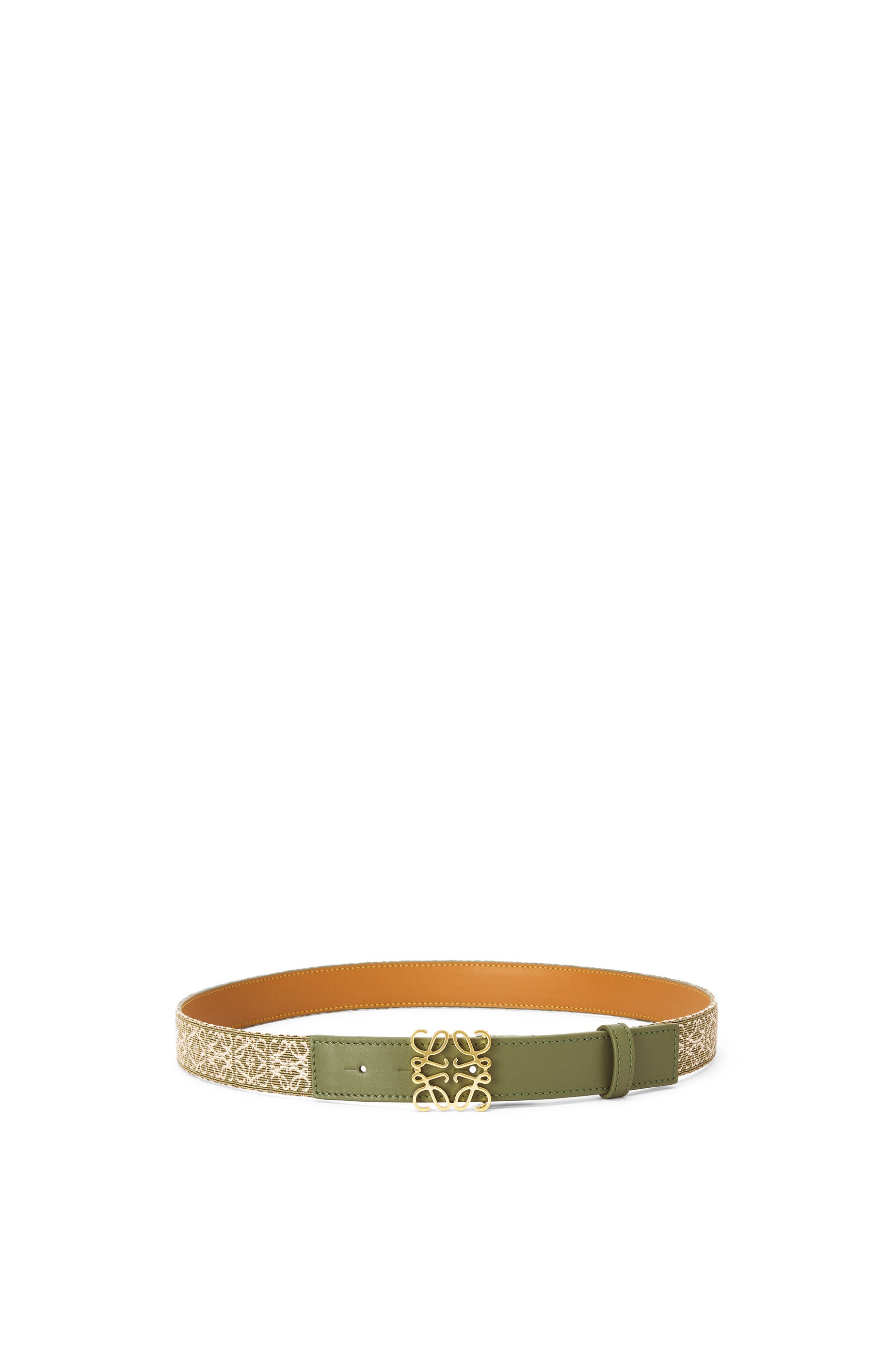 Anagram belt in jacquard and calfskin - 1