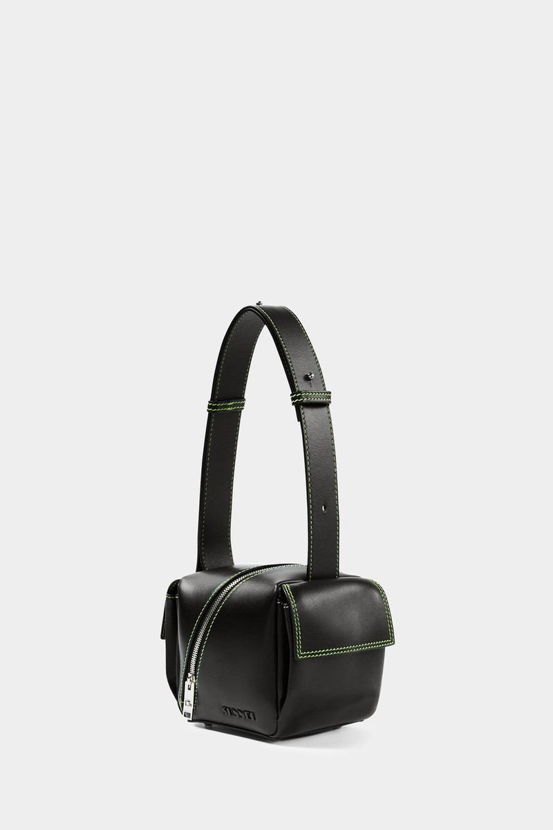 SUNNEI CROSS ZIP LACUBETTO BAG / black outlook