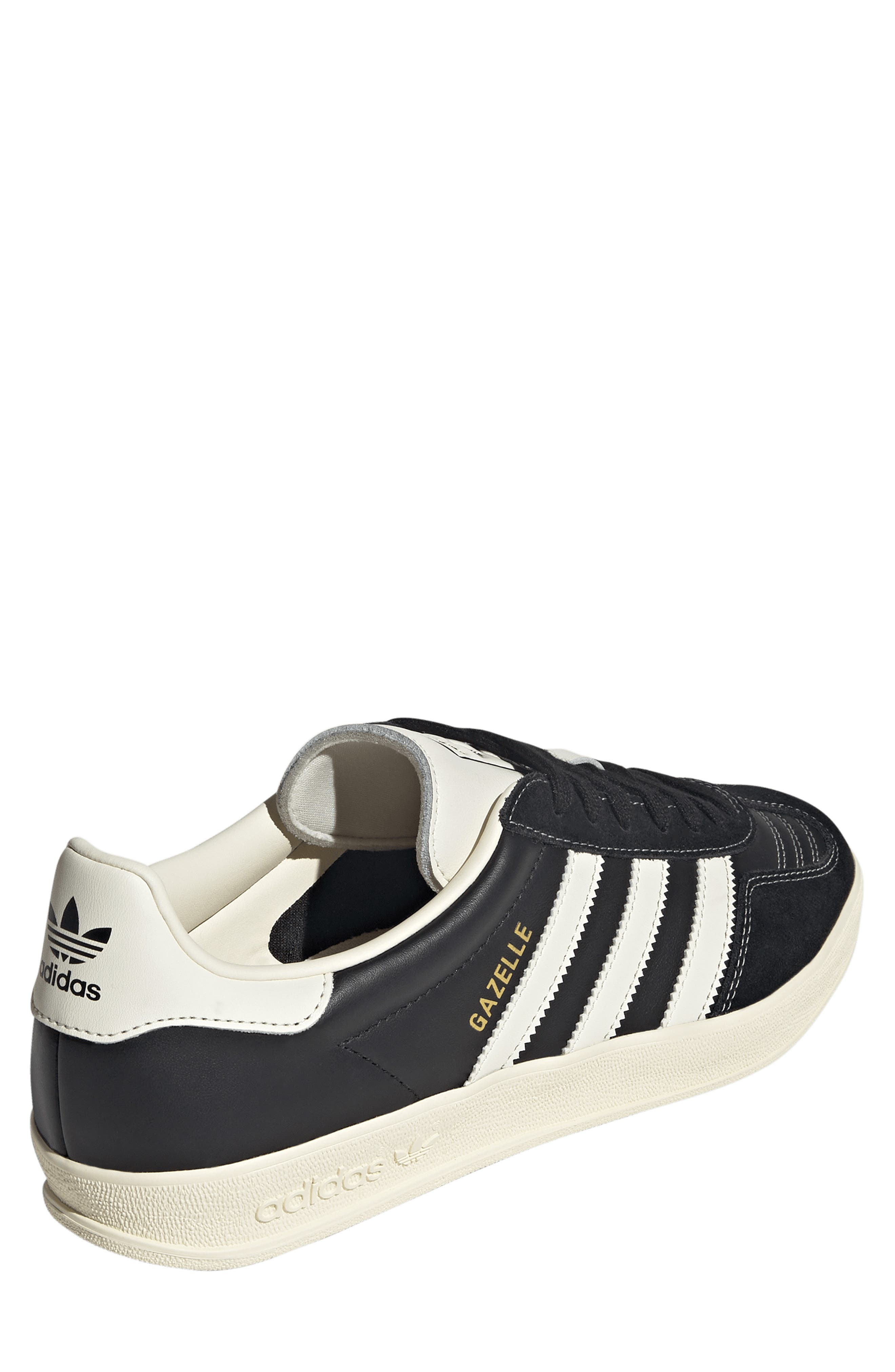 adidas Gazelle Indoor Sneaker in Black/Cream White/Gold at Nordstrom - 3