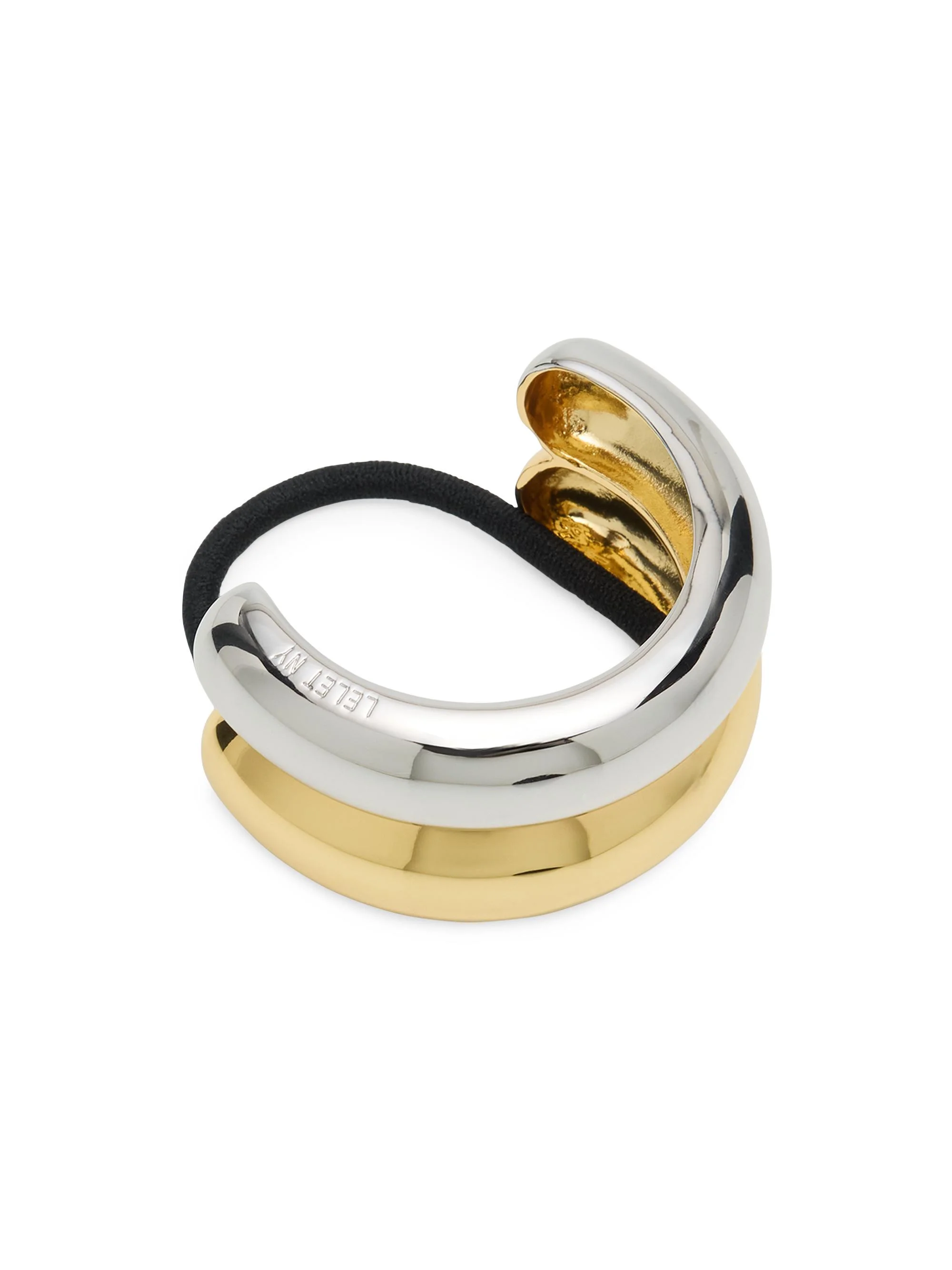 Women's Glossy Two-Tone Double Arch Cuff Hair Tie - Multicolor - 1
