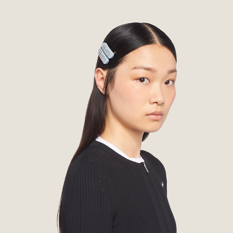 Plexiglas and metal hair clip 1