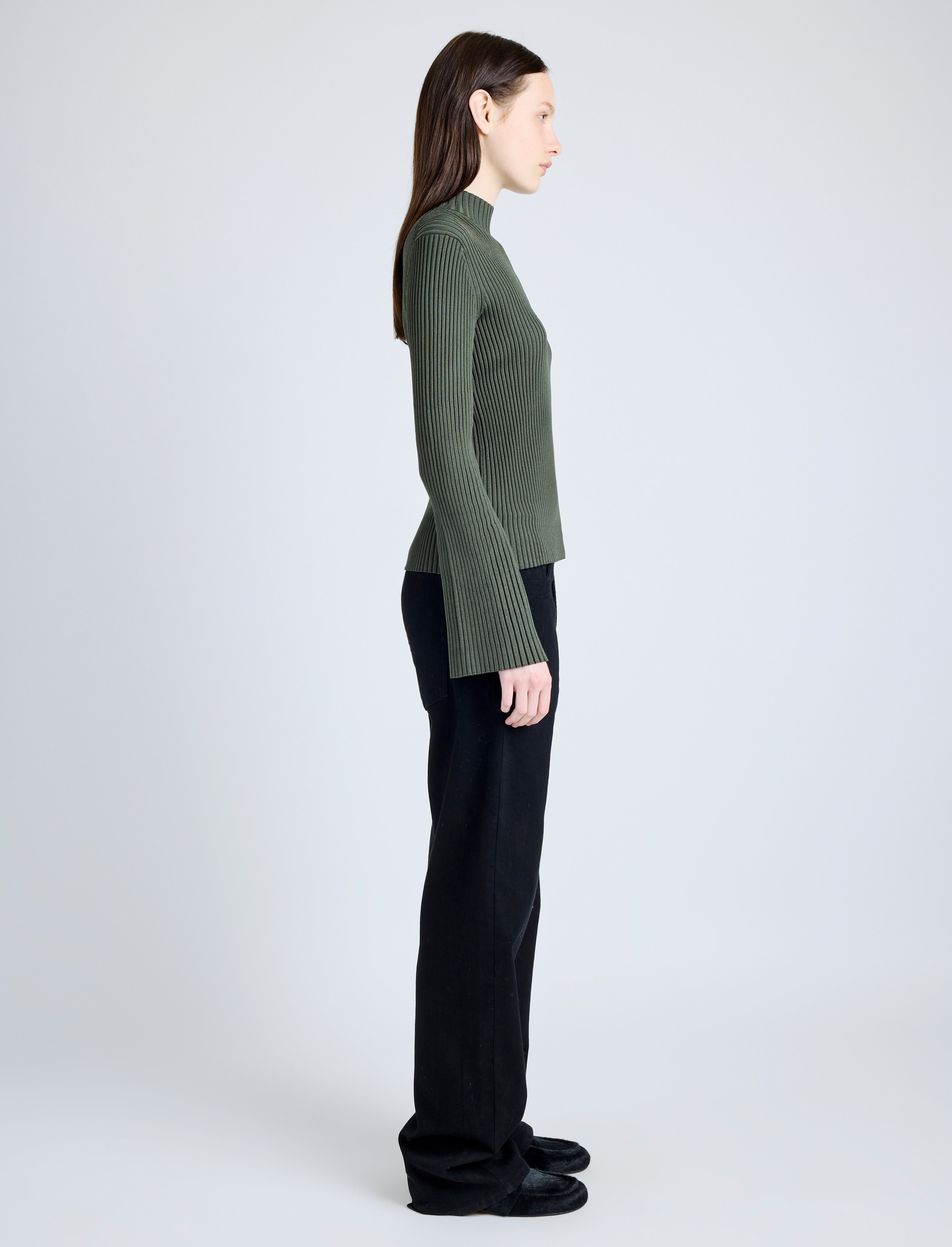 Abigail Top in Midweight Viscose Rib - 4