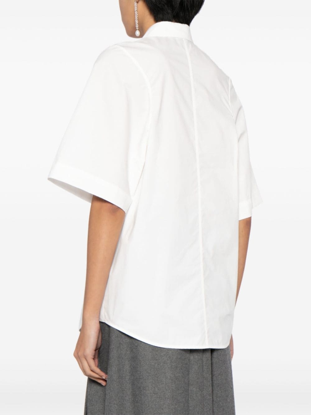 pointed-collar cotton shirt - 4
