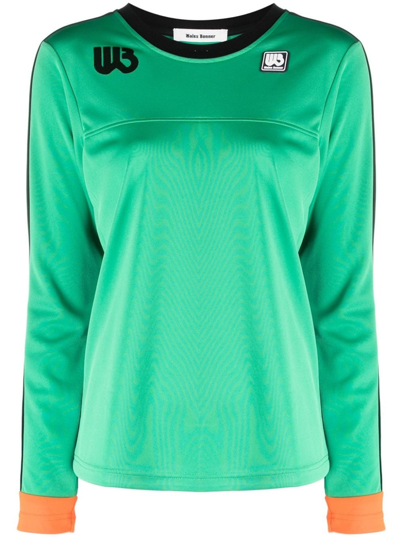 logo-patch organic-cotton sweatshirt 1
