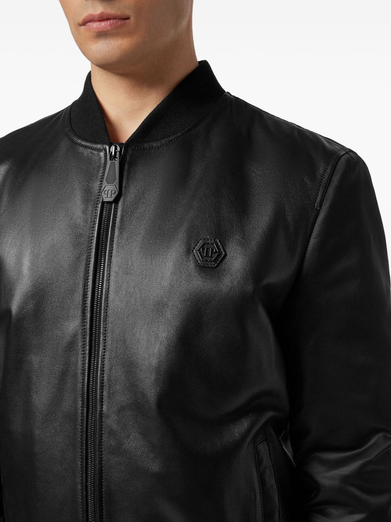 logo-print bomber jacket 5