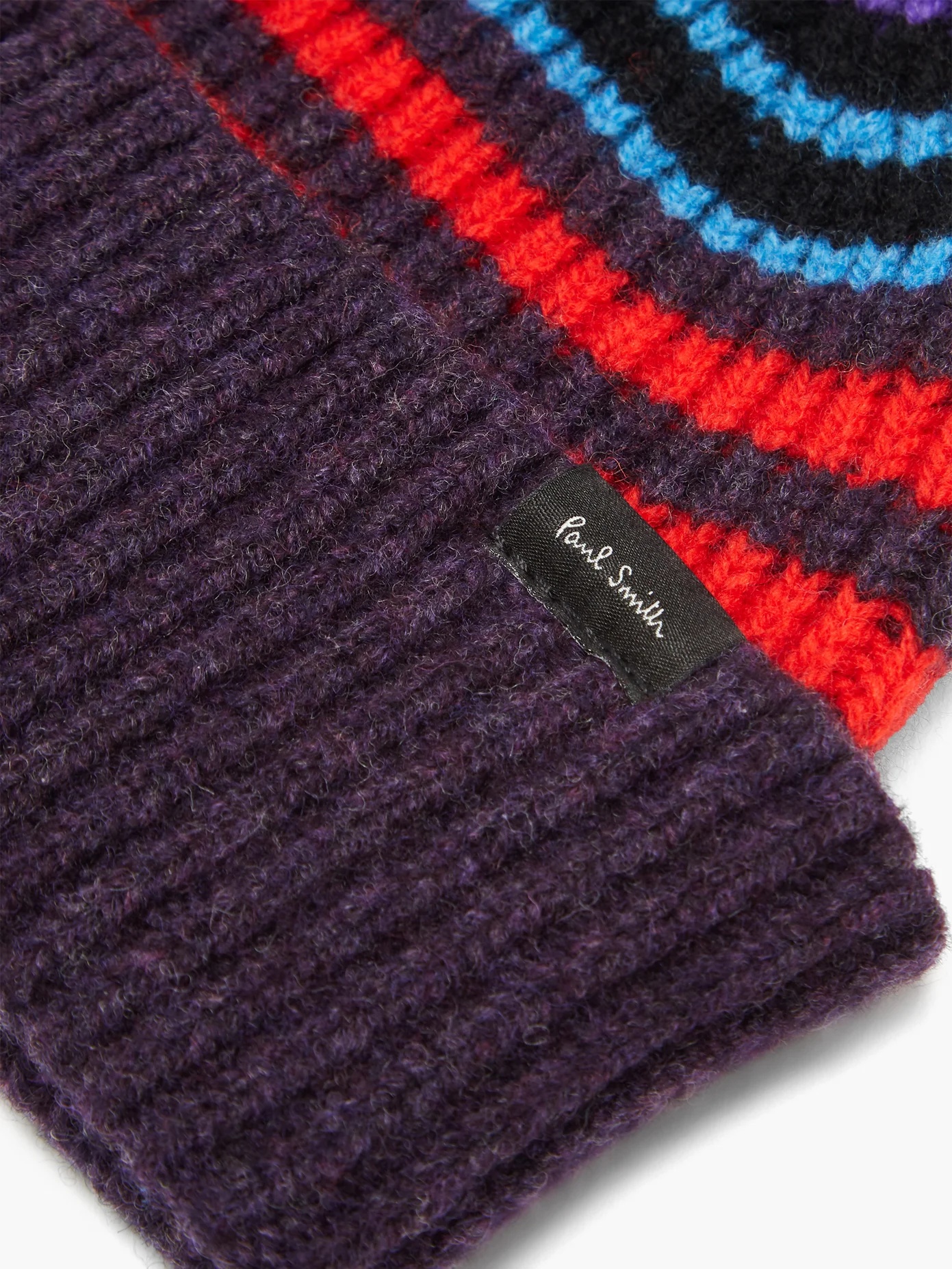 Striped wool beanie hat - 2