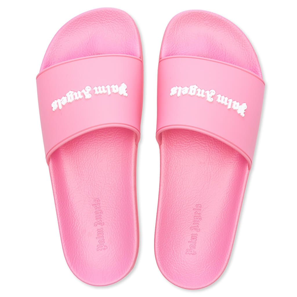 CLASSIC LOGO POOL SLIDER - FUCHSIA FLUORESCENT - 4