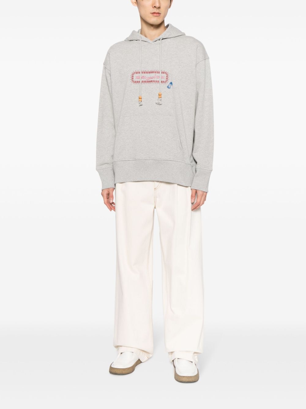 Alkhws logo-print cotton hoodie - 2