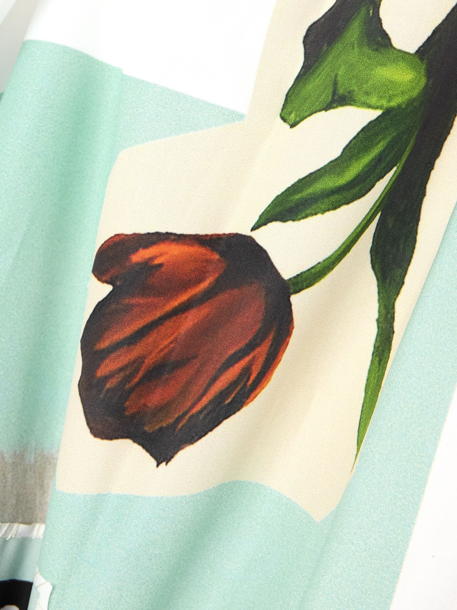Printed pleated cotton-poplin midi skirt Multi - 4