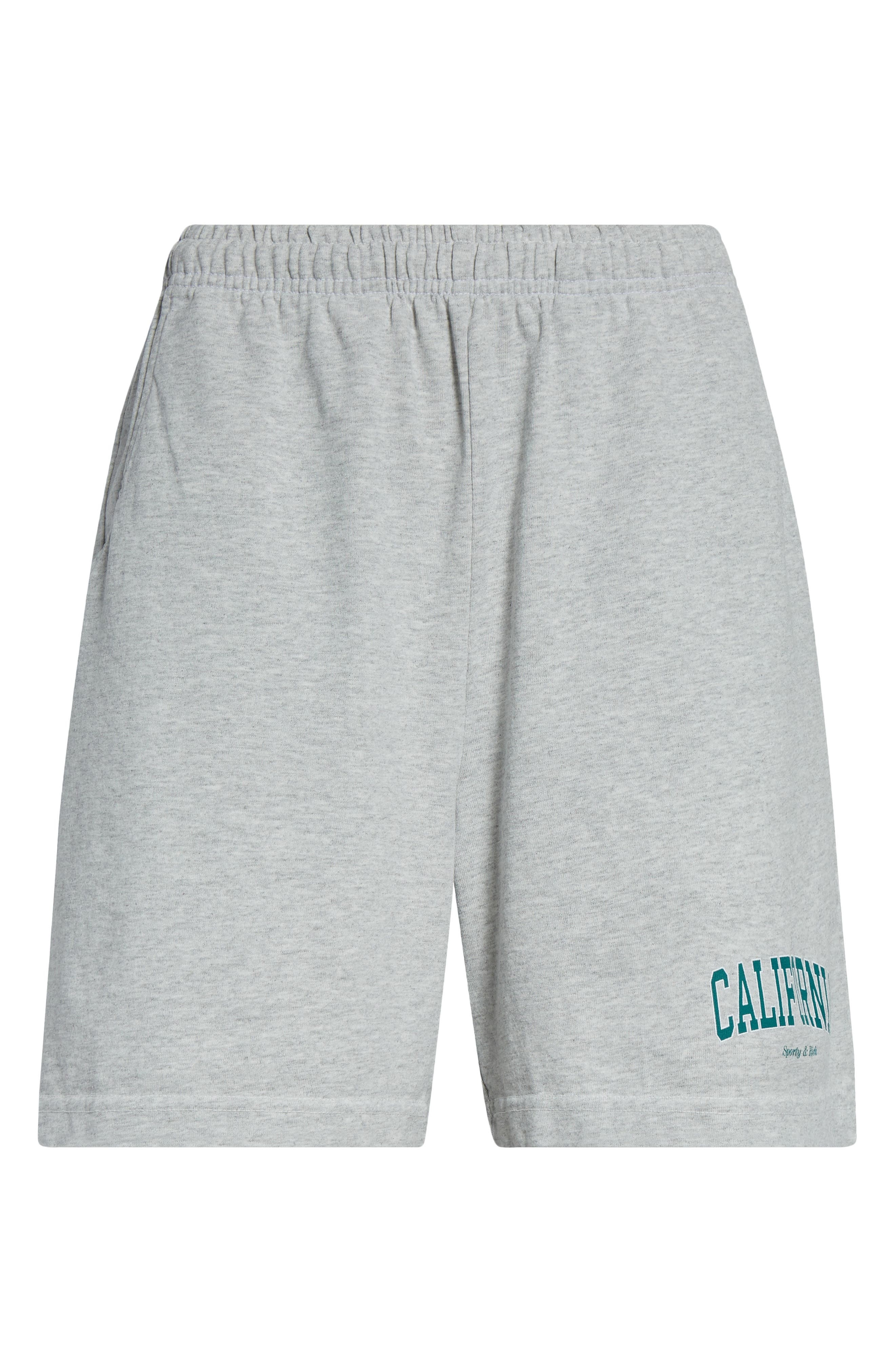 Sporty & Rich California Gym Shorts in Heather Gray at Nordstrom - 6