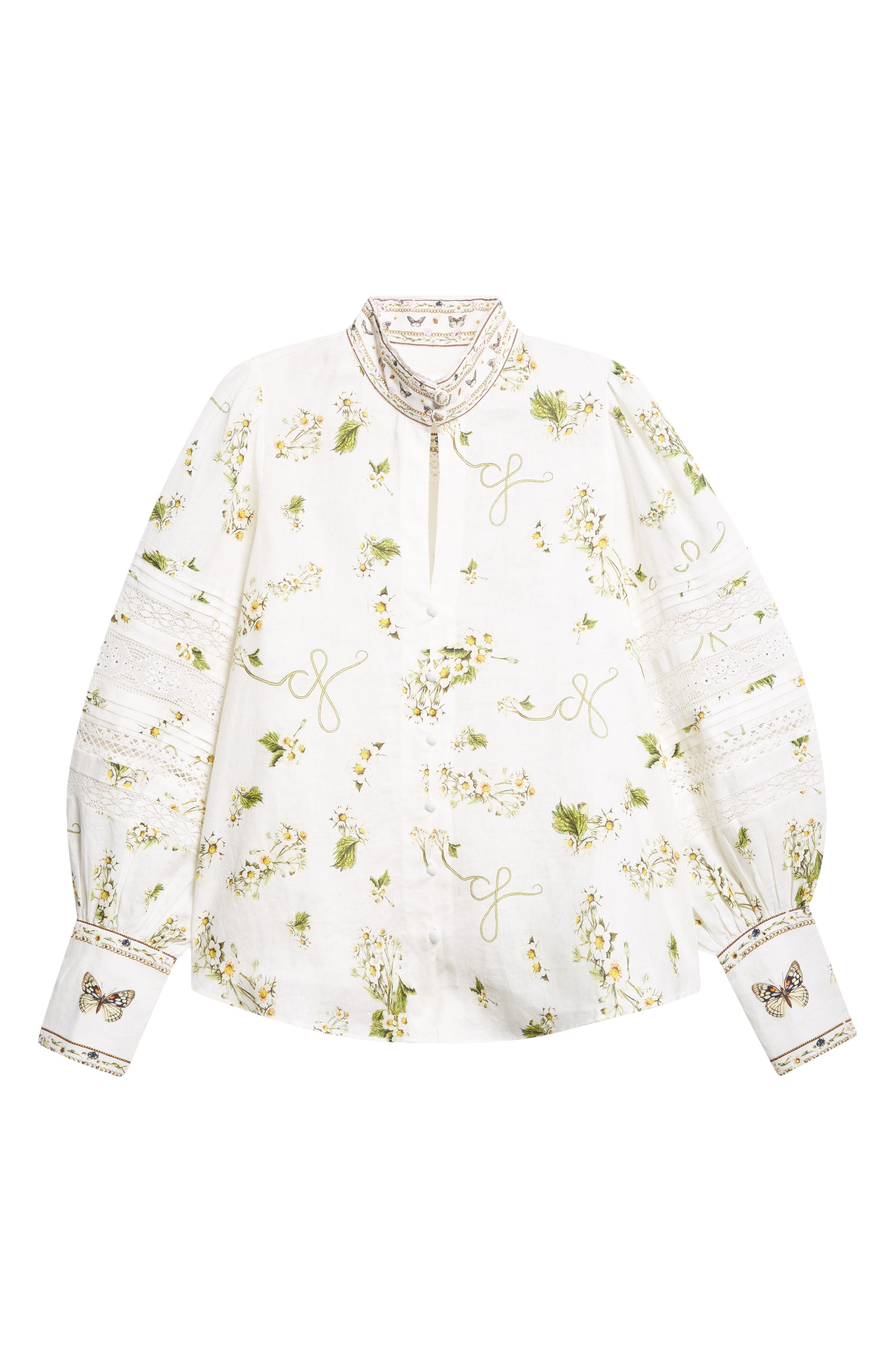 Camilla Botanical Utopia Buttoned Collar Linen Shirt at Nordstrom - 6