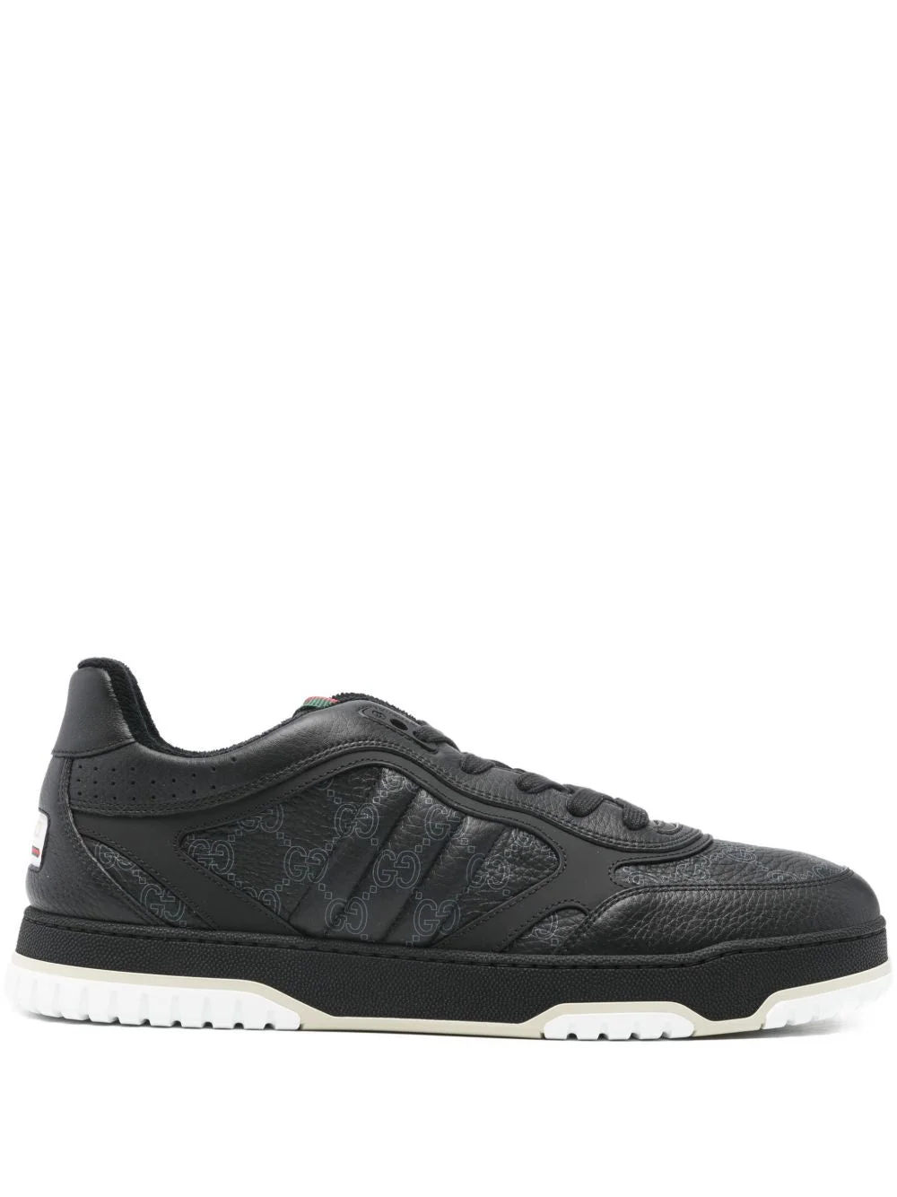 Gucci Men Re-Web Leather Sneakers - 1