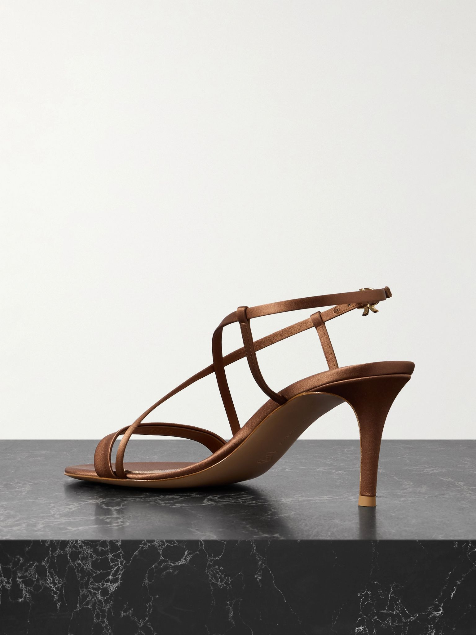 70 satin sandals Brown - 3