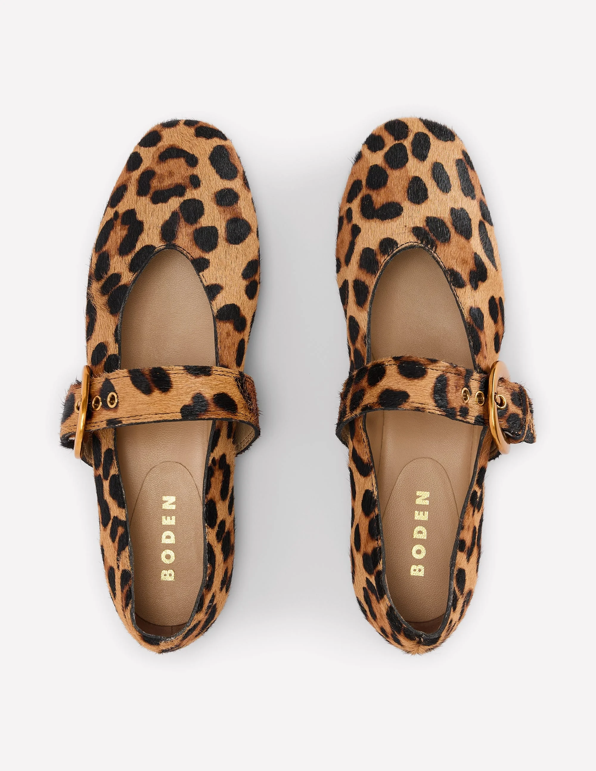 Kylie Flat Buckle Mary Janes-Classic Leopard - 1