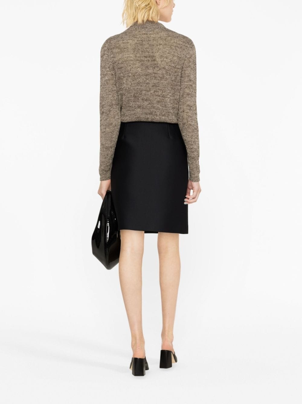 high-neck knitted jumper - 3