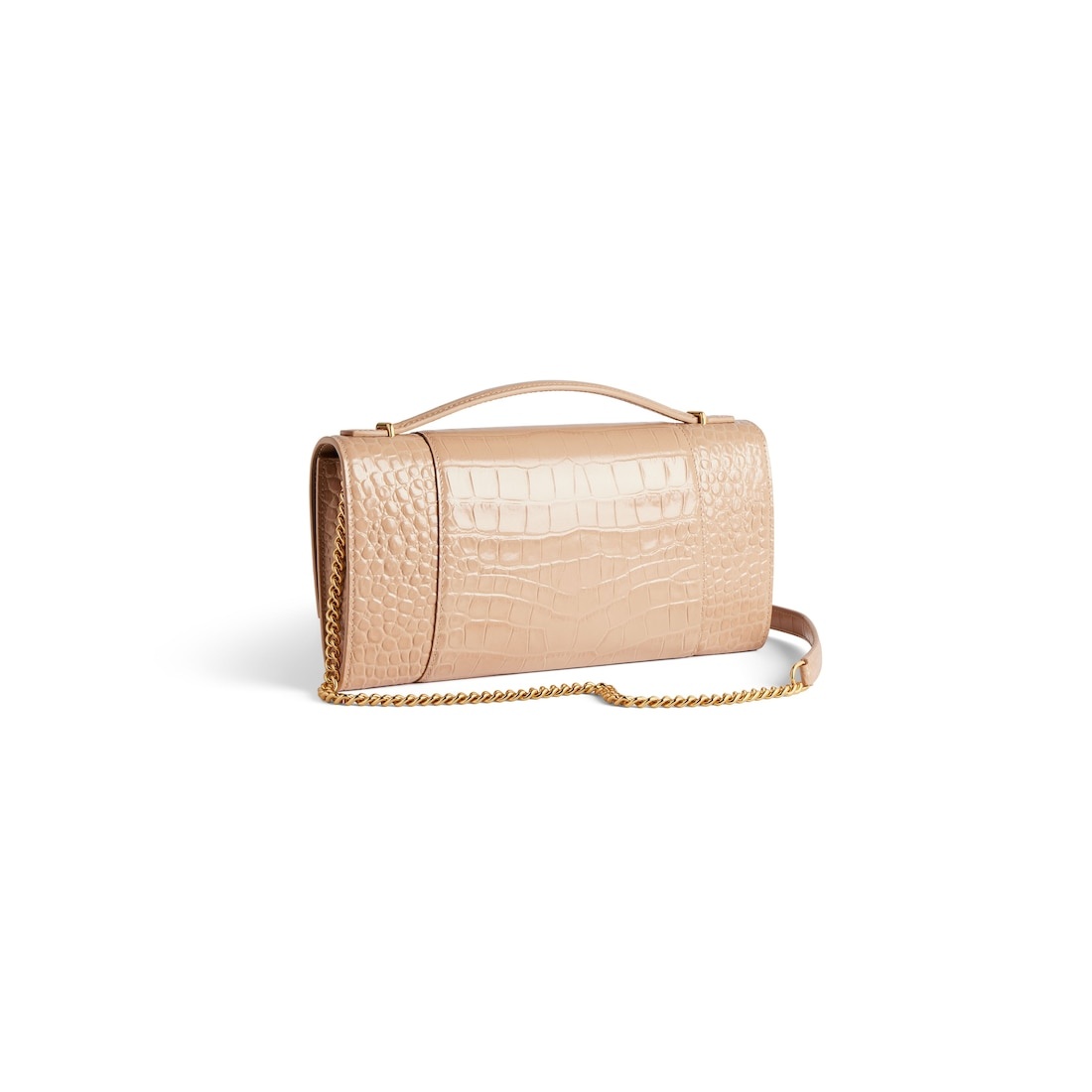 Women's Hourglass Pochette With Chain in Nude - 3