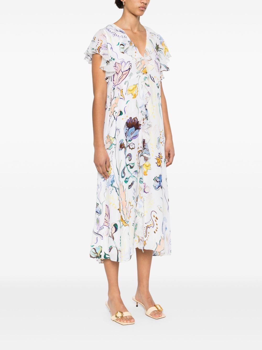 Floral Twist midi dress - 3