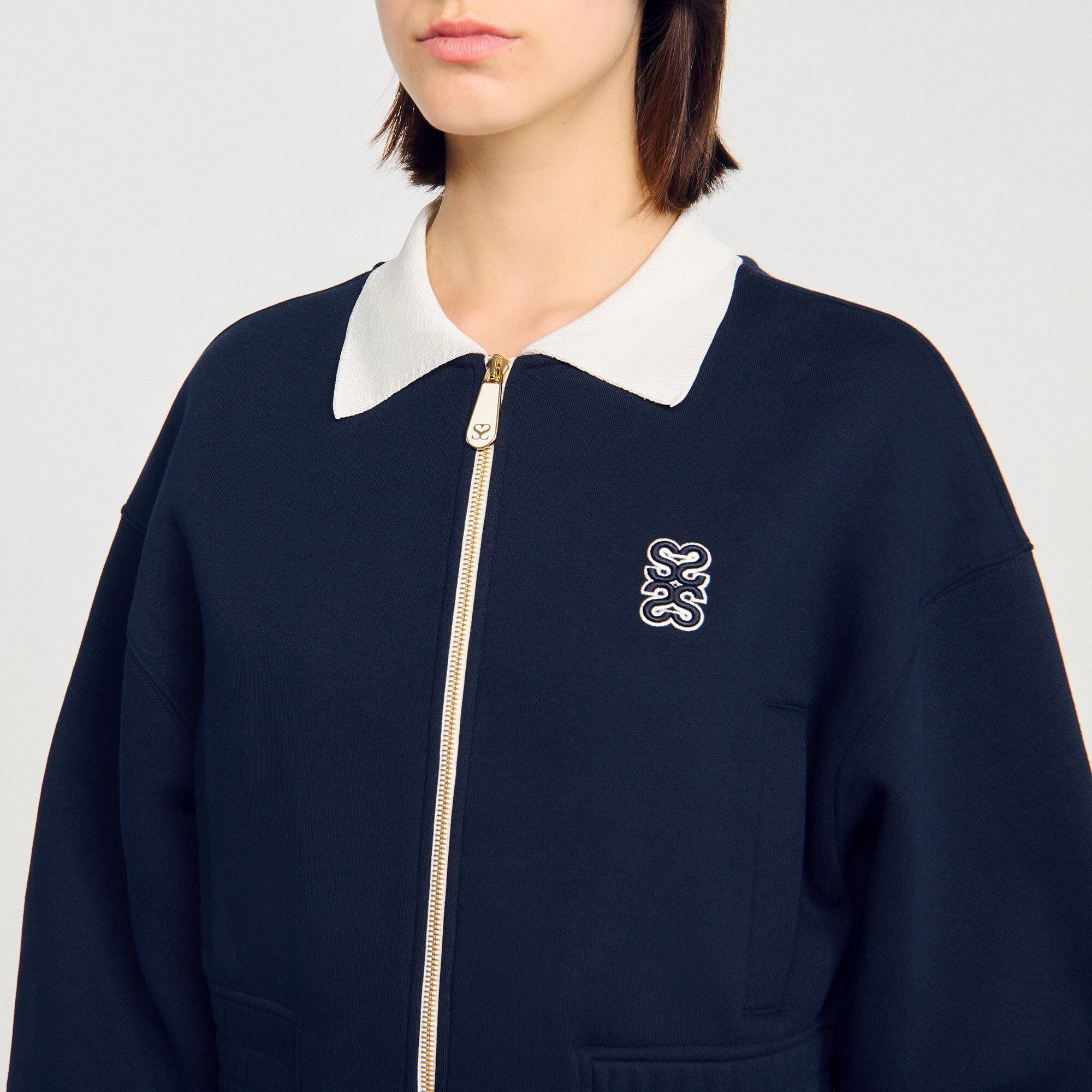CROPPED TWO-TONE SWEATSHIRT - 3