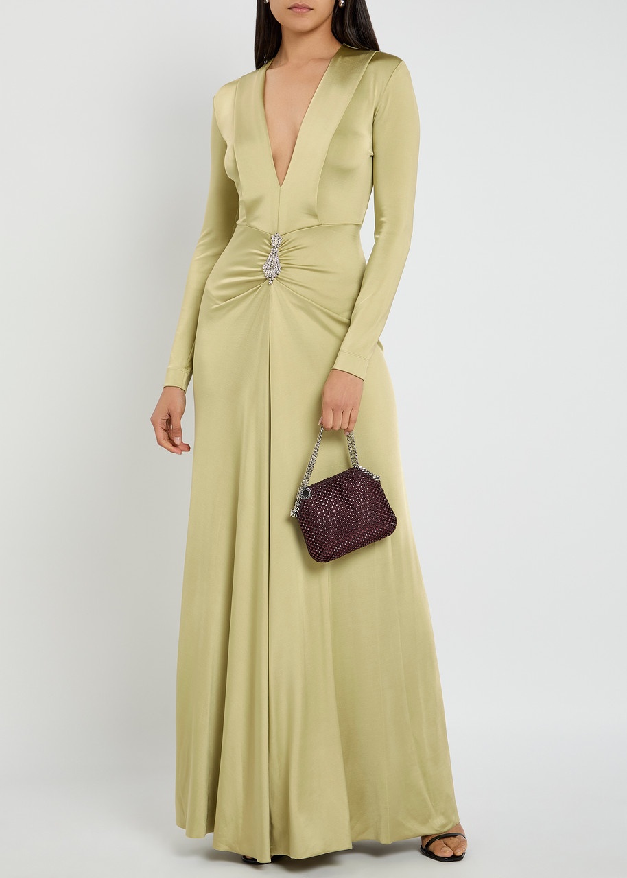 Victoria Beckham Crystal-embellished Stretch-satin Gown - 4
