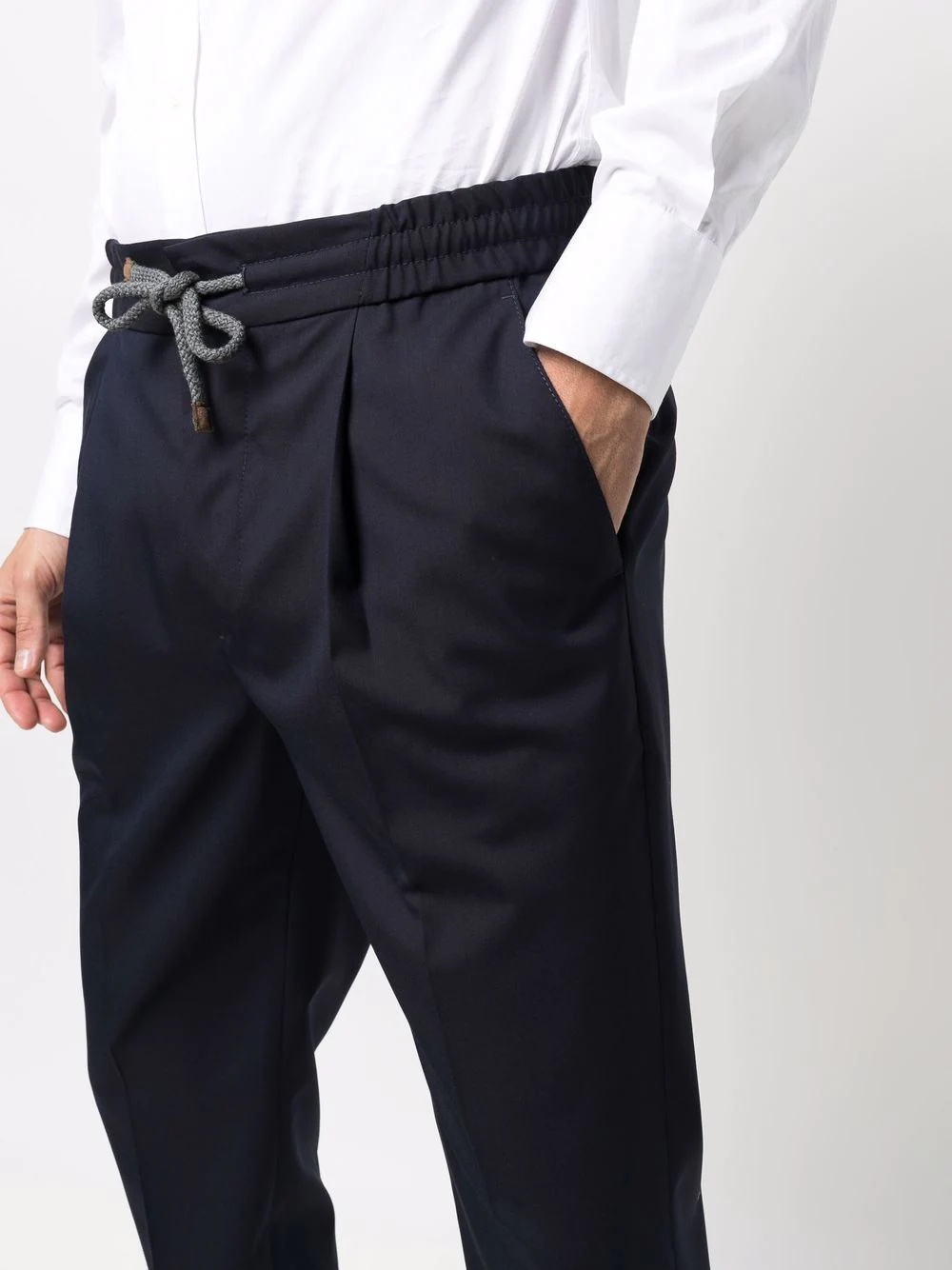 drawstring-waist trousers - 5