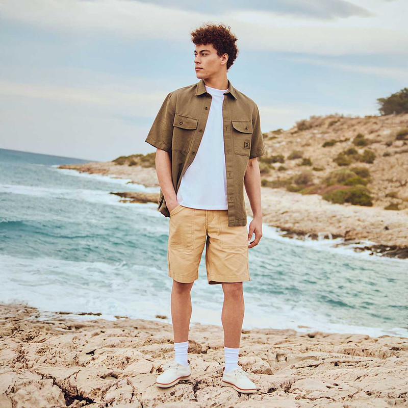 Men's Cotton Linen Utility Overshirt 3