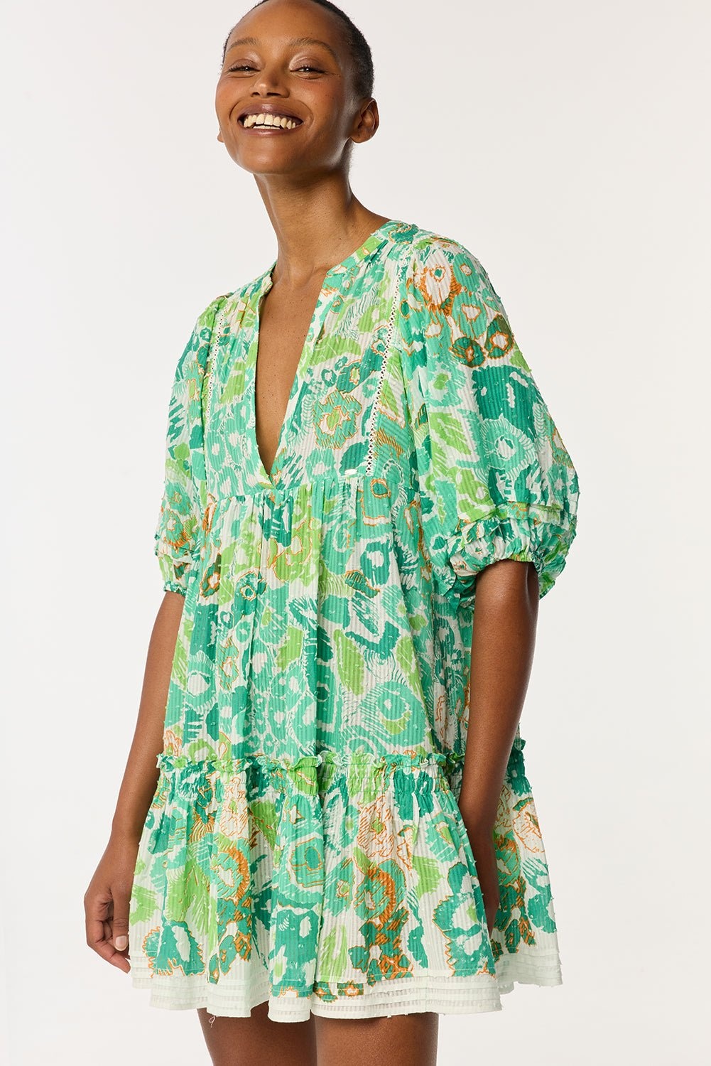 Mini Dress Aria - Green Pencilleo - 1