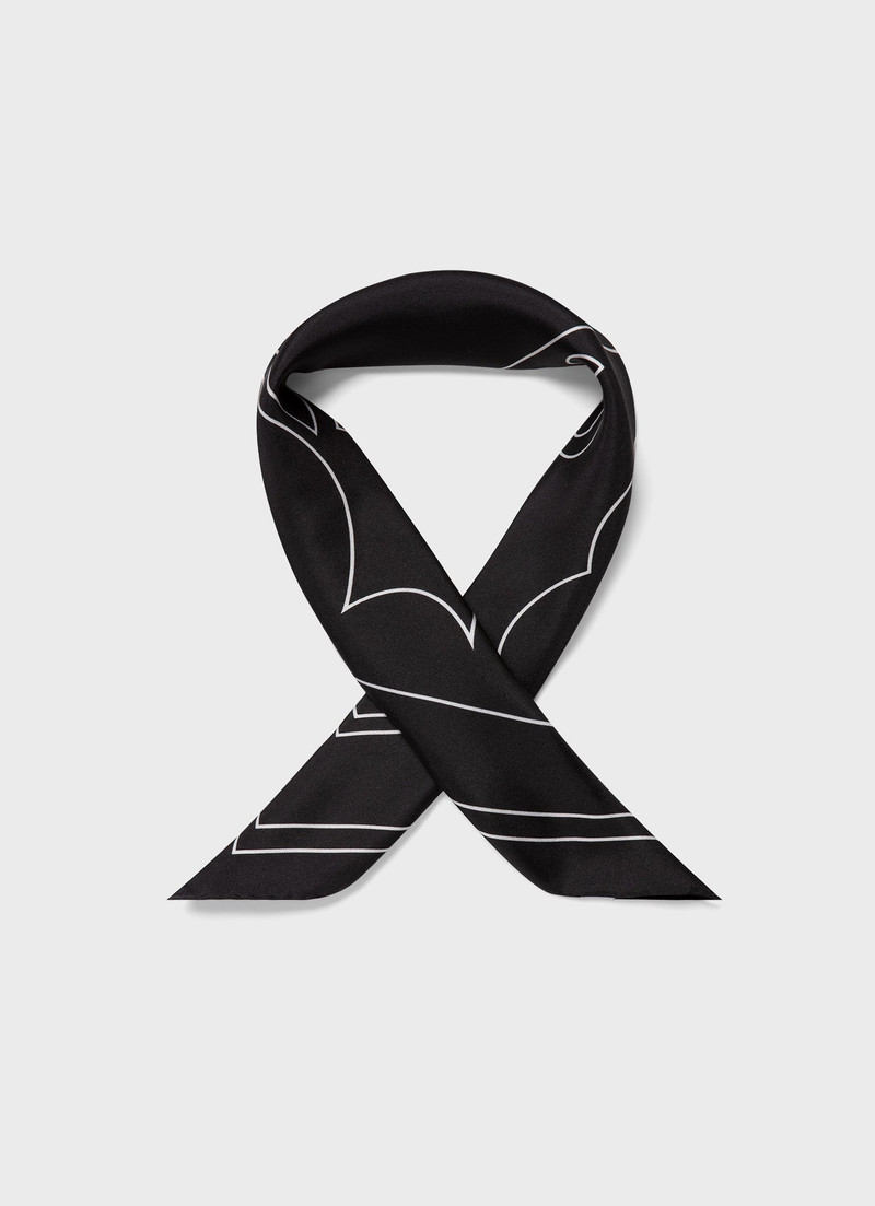Linear Archive Print Silk Scarf 3