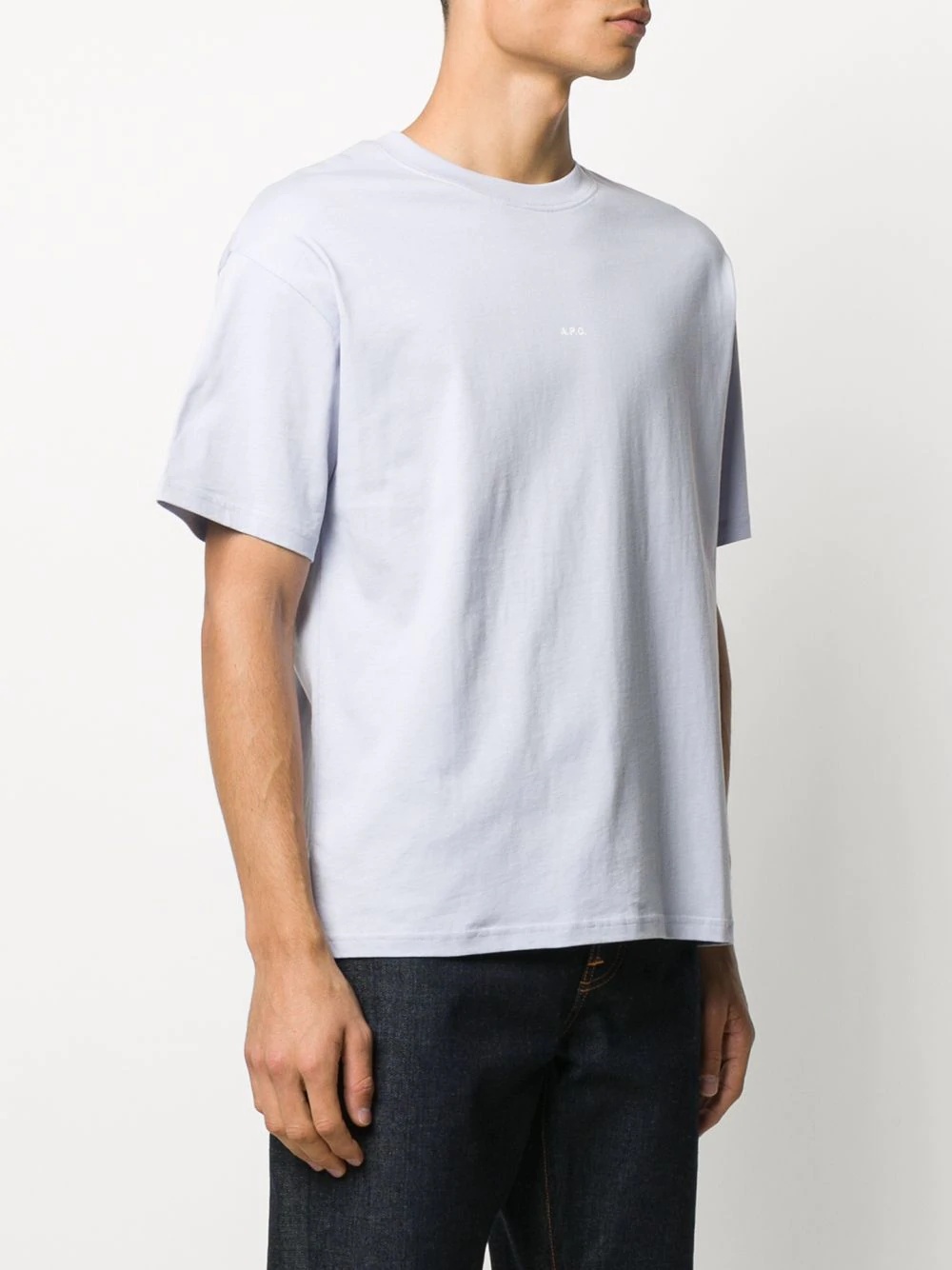 logo print round neck T-shirt - 3