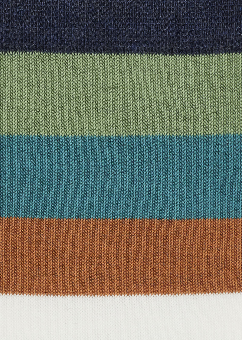 Cotton-Blend Multicolour Stripe Socks 3