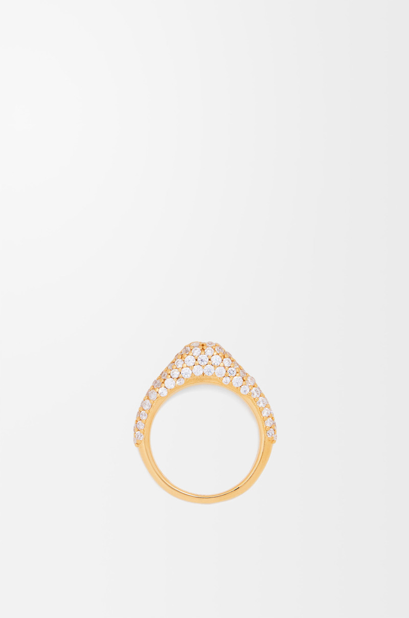 Loewe Stirrup ring in sterling silver and crystals outlook