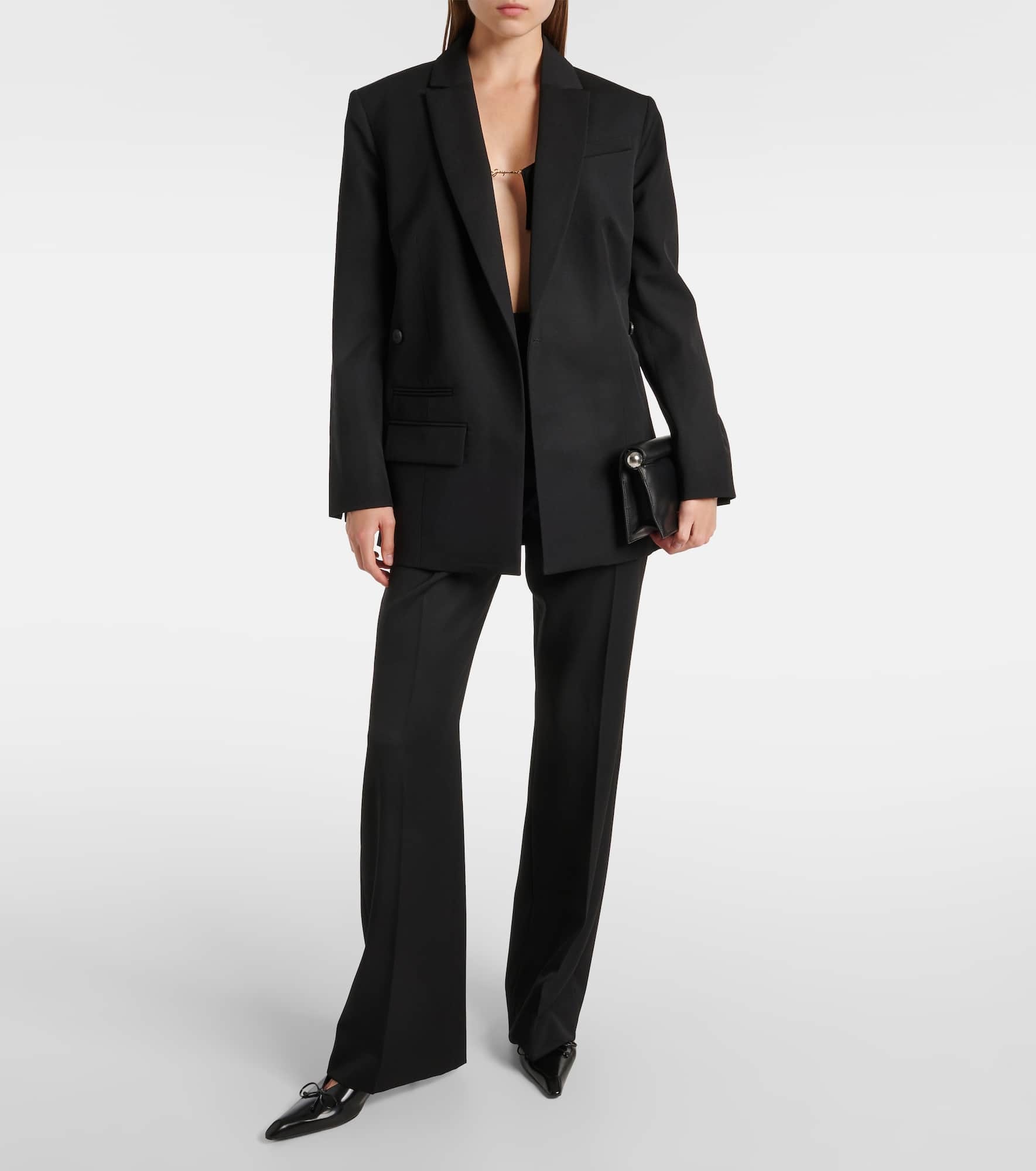 Le Pantalon Sauge wool flared pants - 2