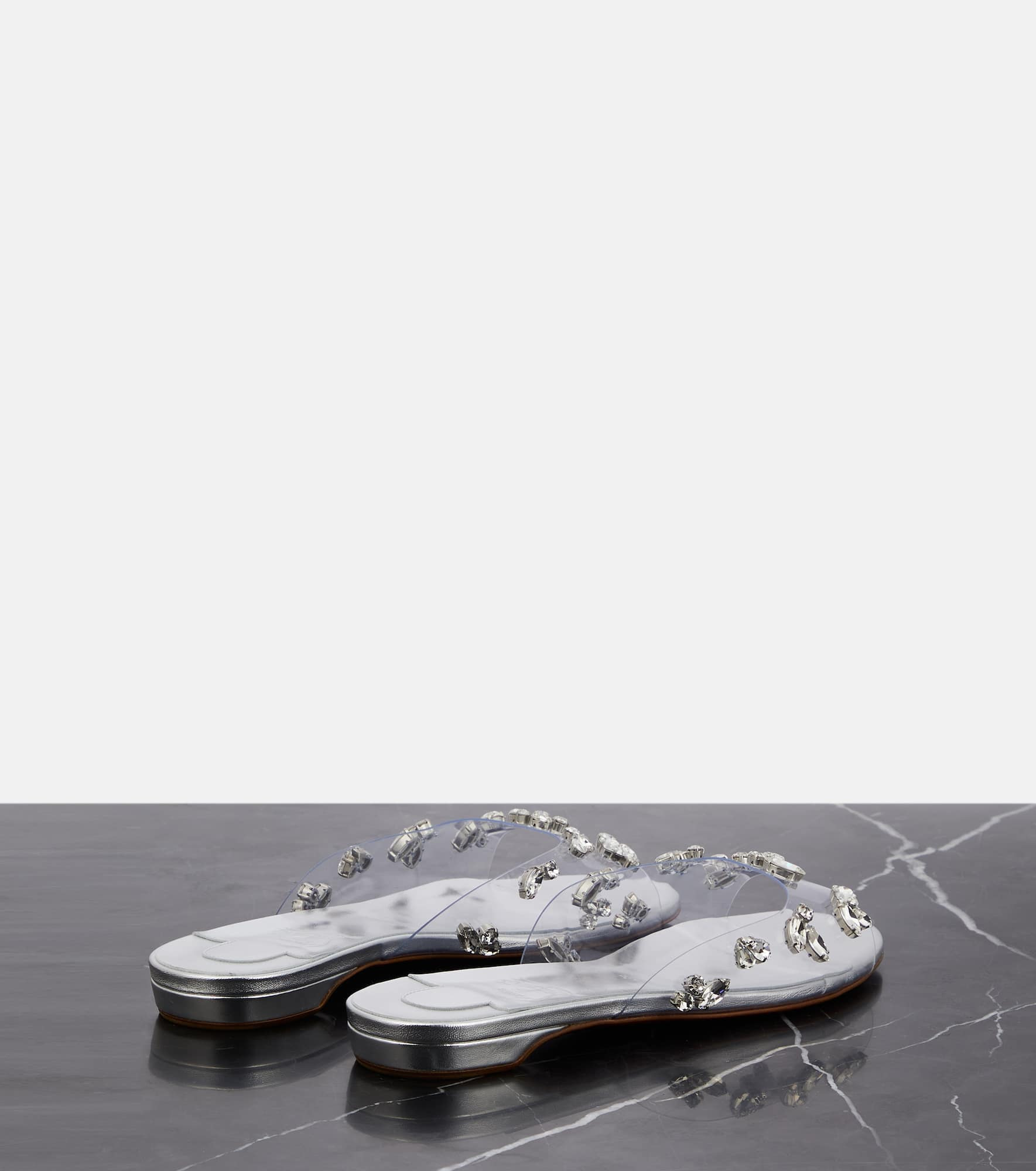Degraqueenie embellished PVC slides - 3